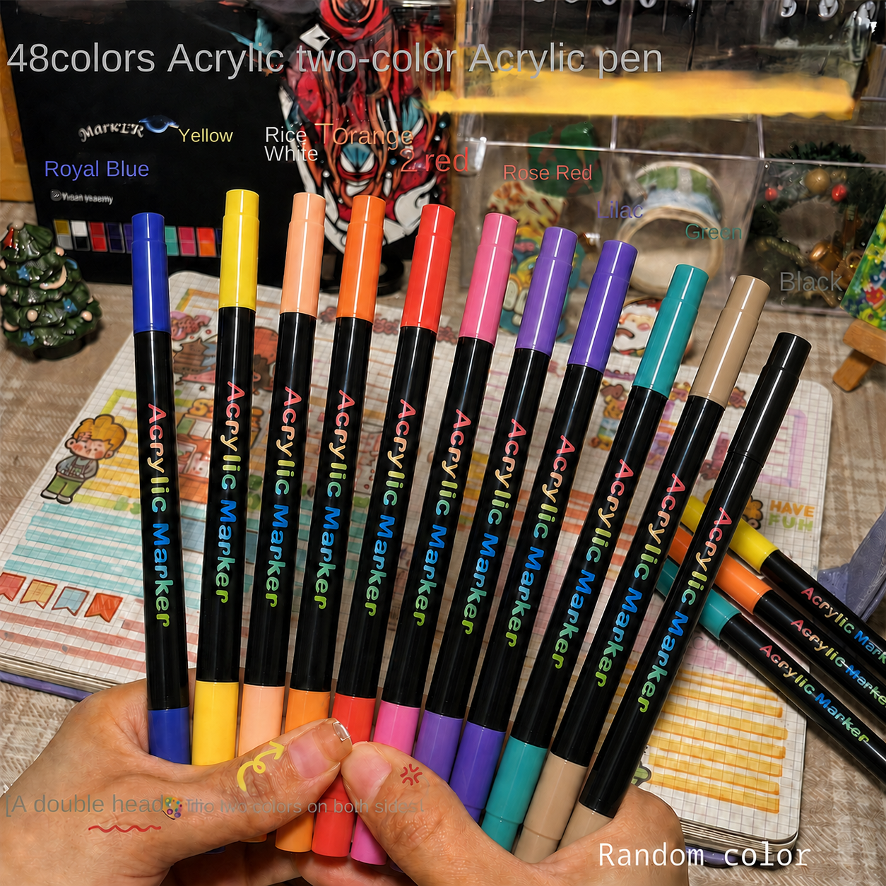 Correction Pen Fine - Professional Art Use 24/48-Color Acrylic Paint