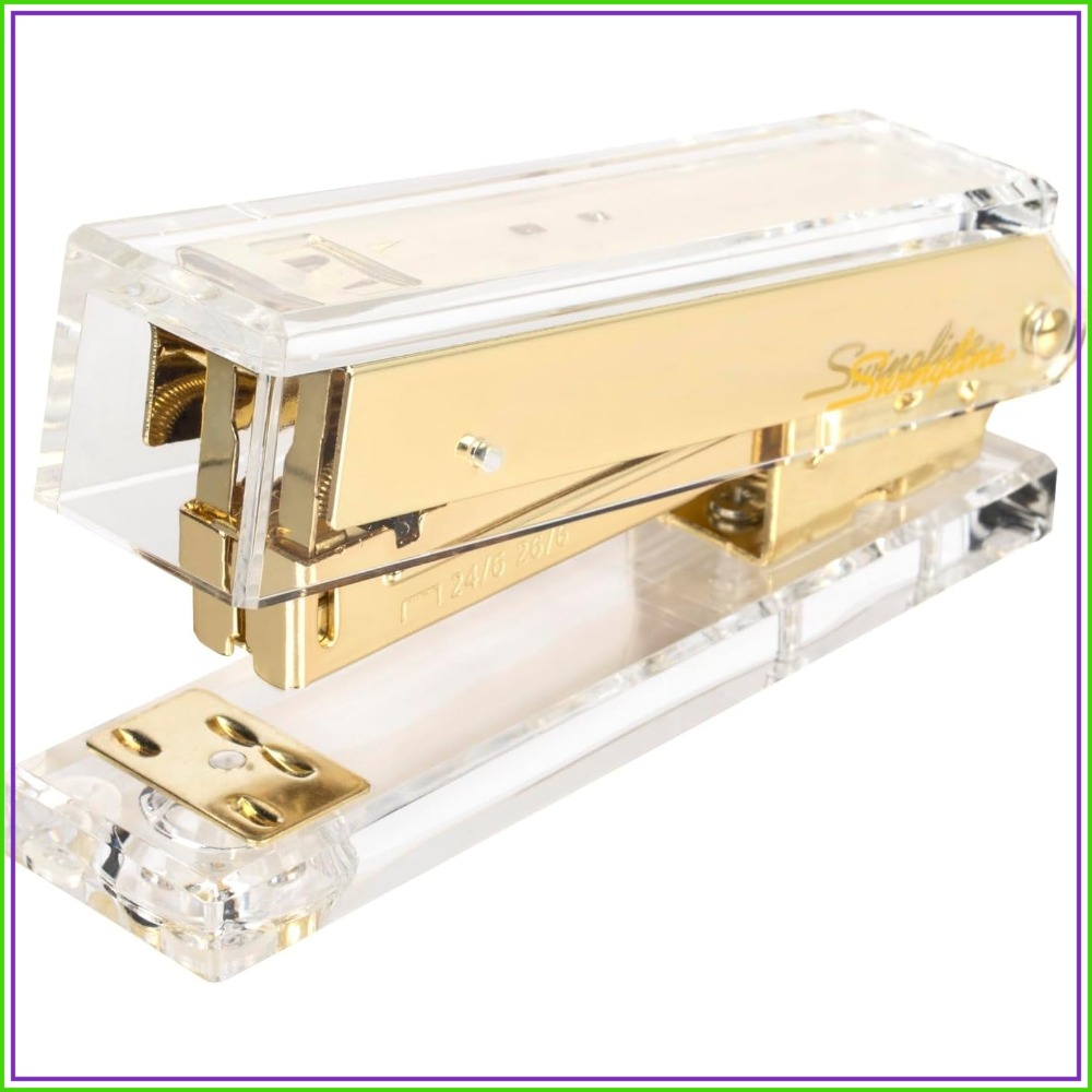 Stapler Half Strip - Clear Acrylic Stapler, 20 Sheet Capacity,