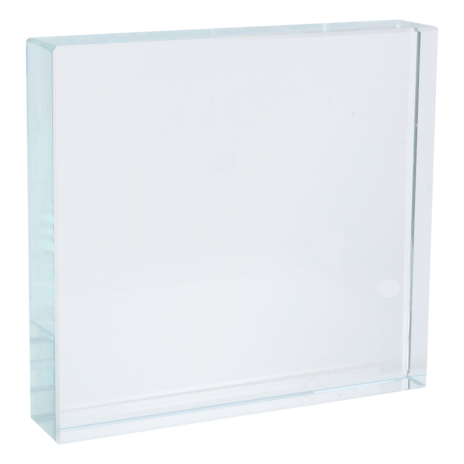 Book Weight Glass - Glass Paperweight Rectangular Clear Flat Polished