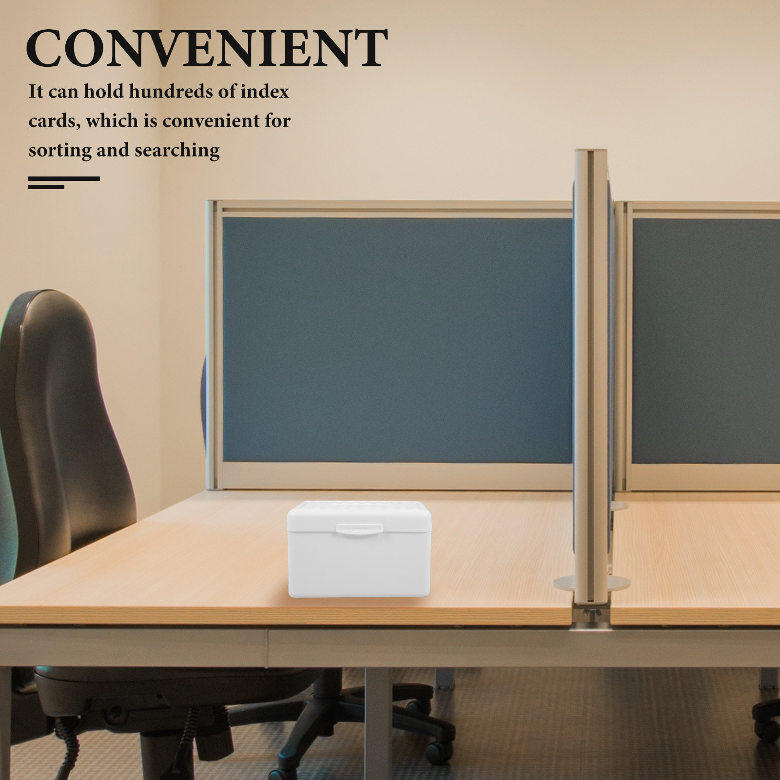 Card Index Box - Efficient Desk Business Card Holder Box