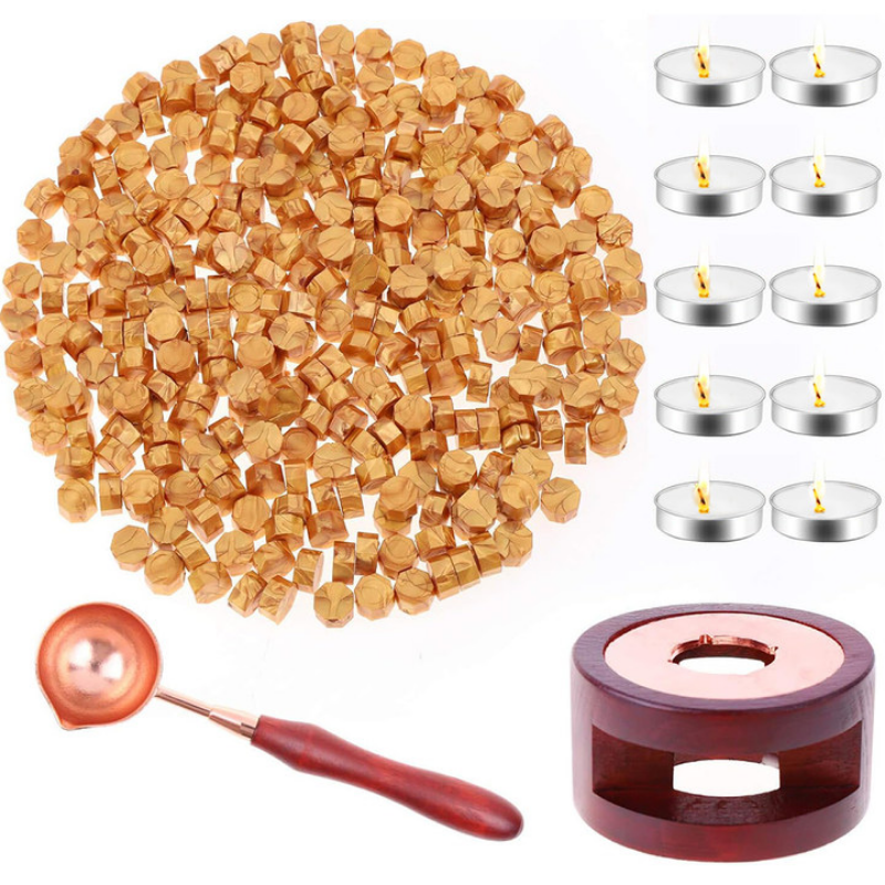 Wax Seal Set Includes 200 Gold - Wax Seal Stamp Set บทวิจารณ์และราคา