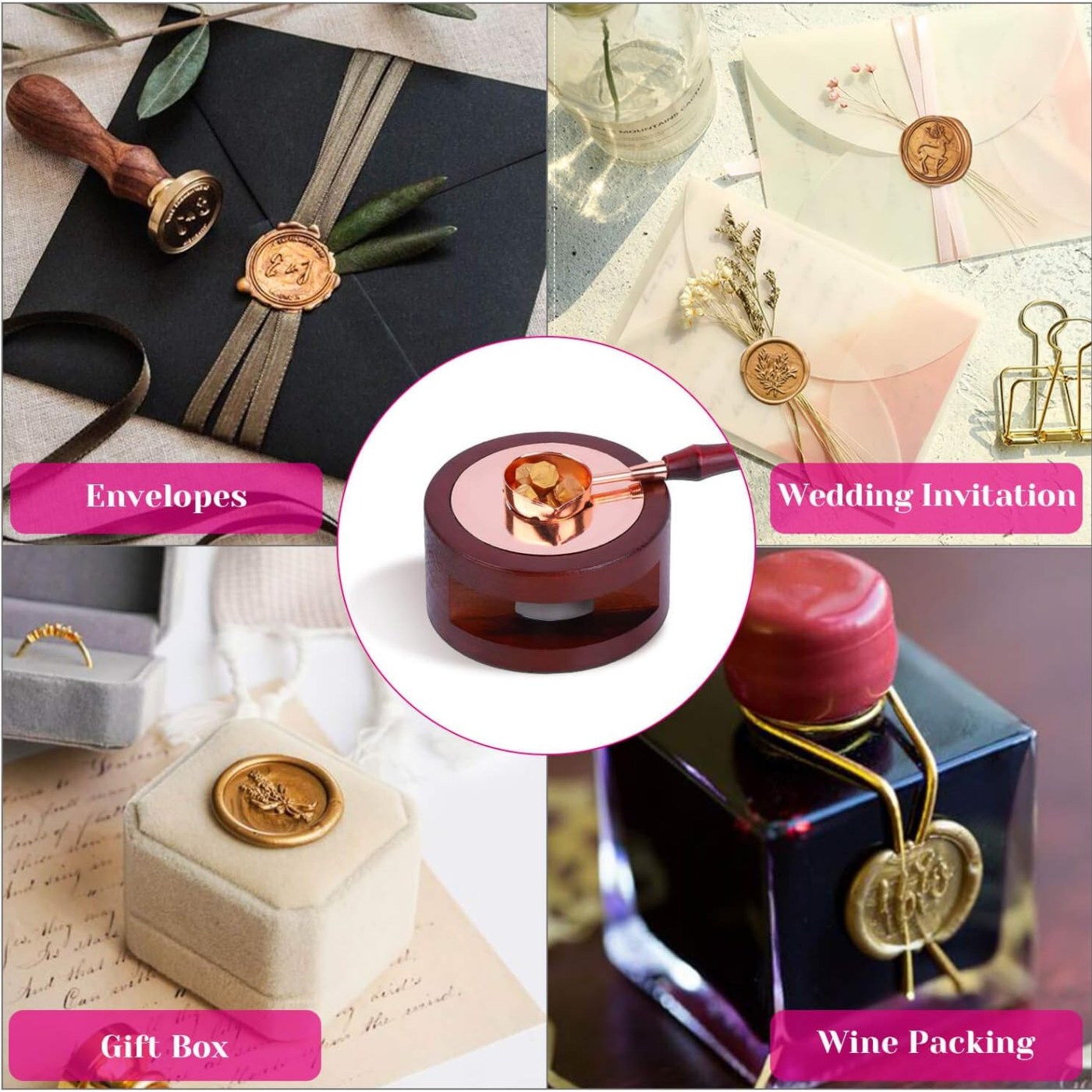 Wax Seal Set Includes 200 Gold - Wax Seal Stamp Set บทวิจารณ์และราคา
