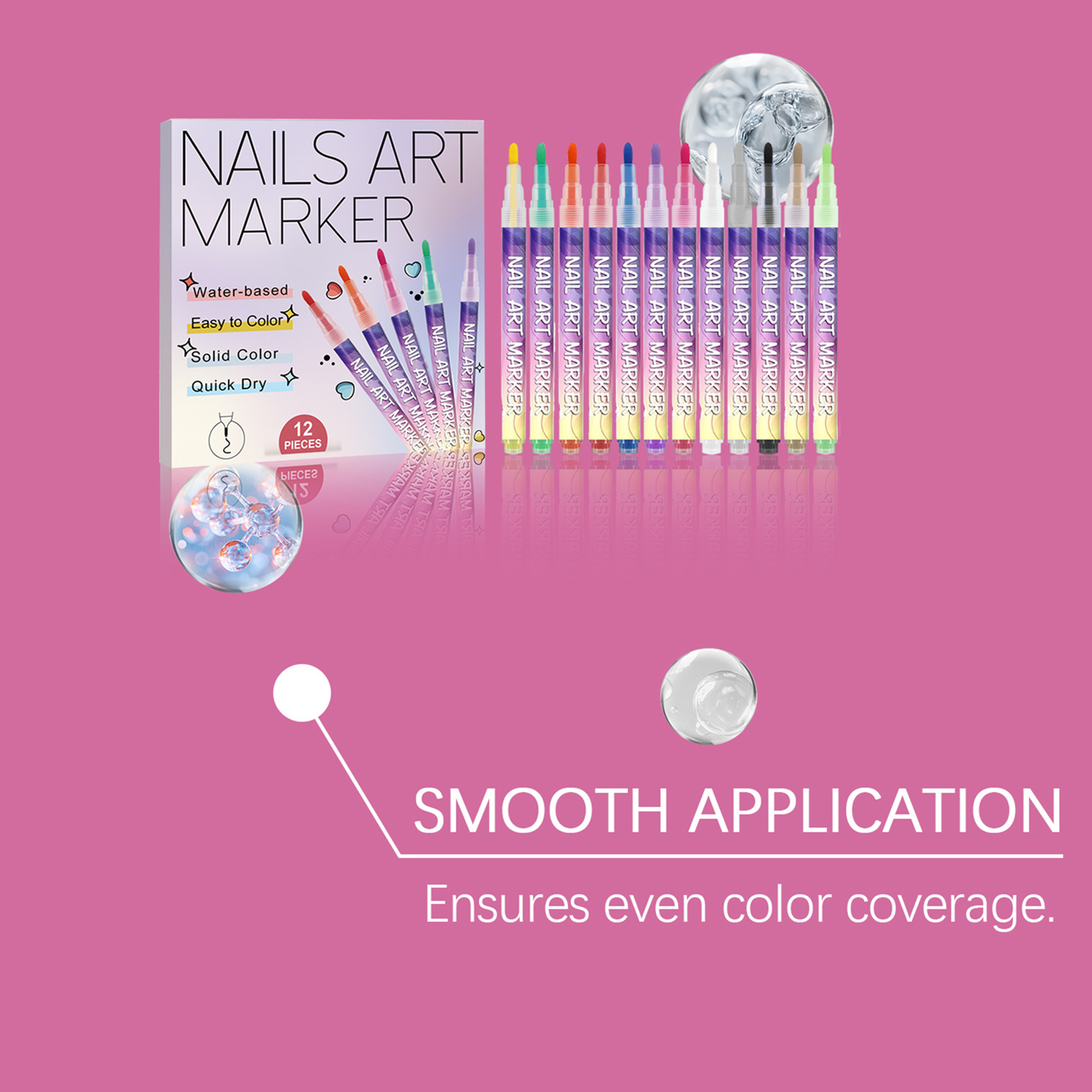 12Pcs Nail Art Pens With Fine  - Correction Pen Fine บทวิจารณ์และราคา