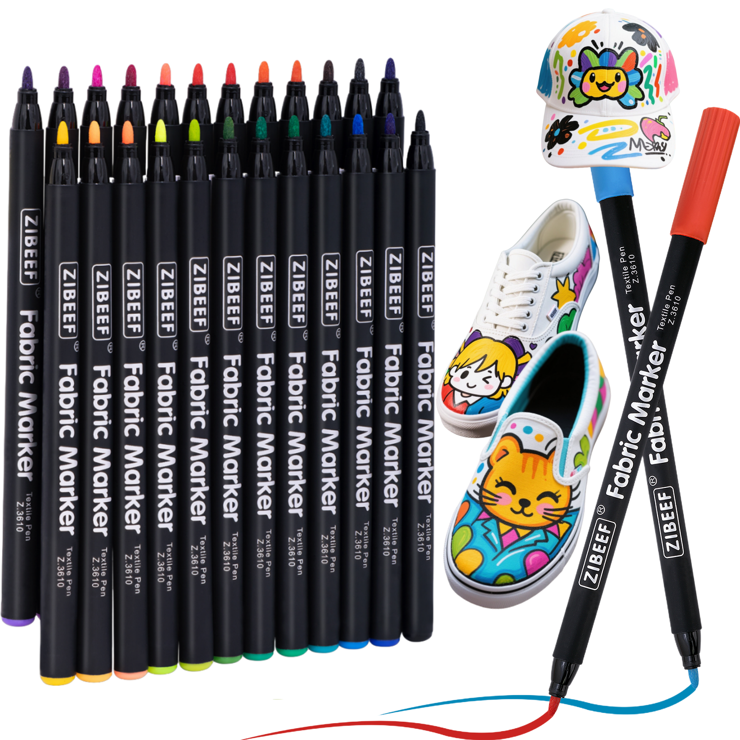 12/24 Color Fabric Markers-Fin - Correction Pen Fine บทวิจารณ์และราคา