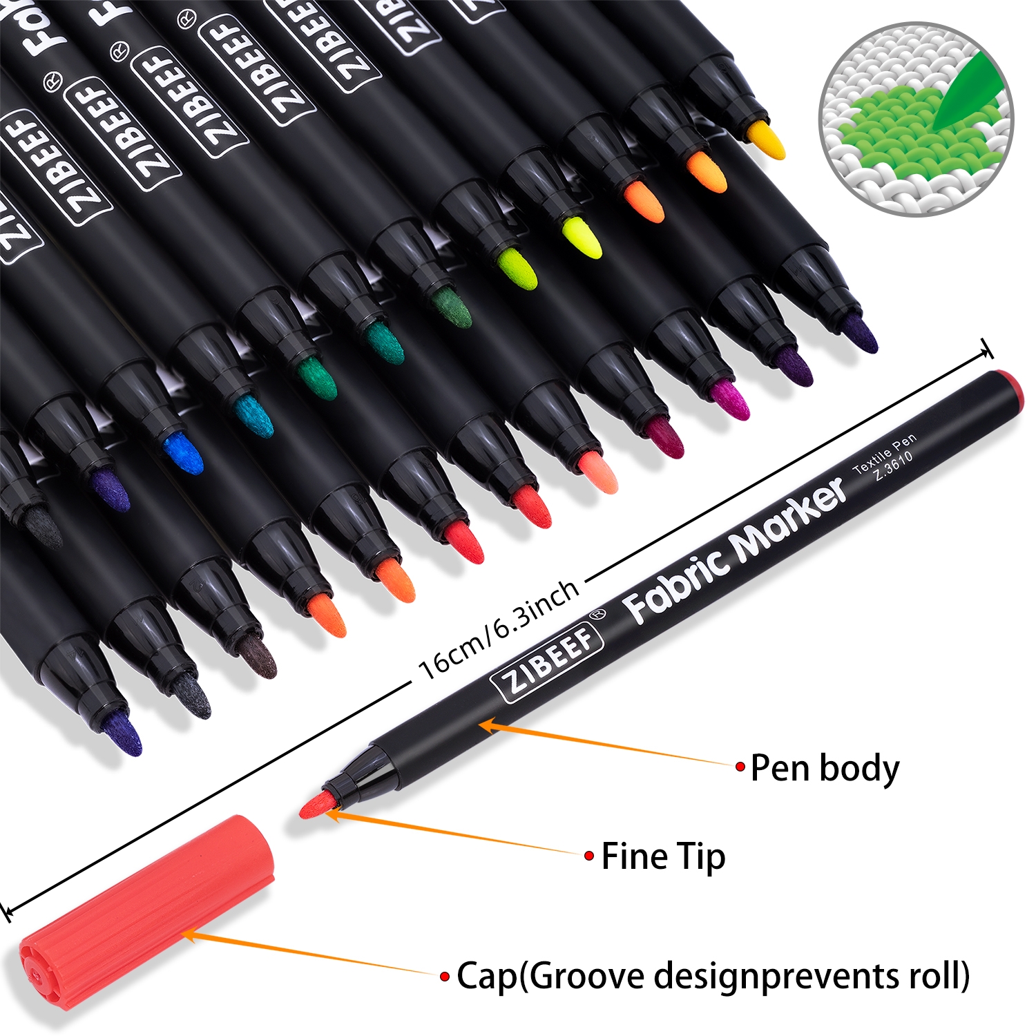 12/24 Color Fabric Markers-Fin - Correction Pen Fine บทวิจารณ์และราคา