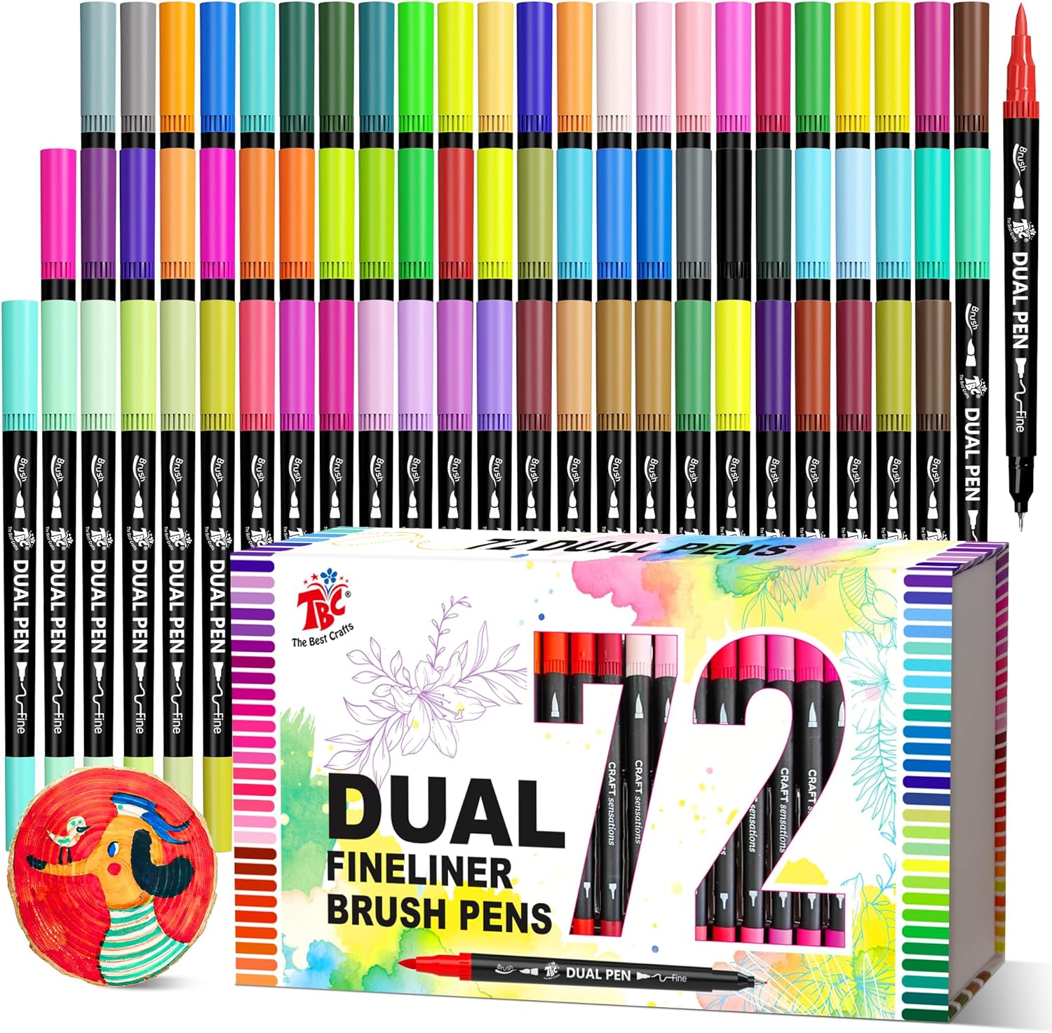 72 Color Dual Tip Brush Pens,  - Correction Pen Fine บทวิจารณ์และราคา