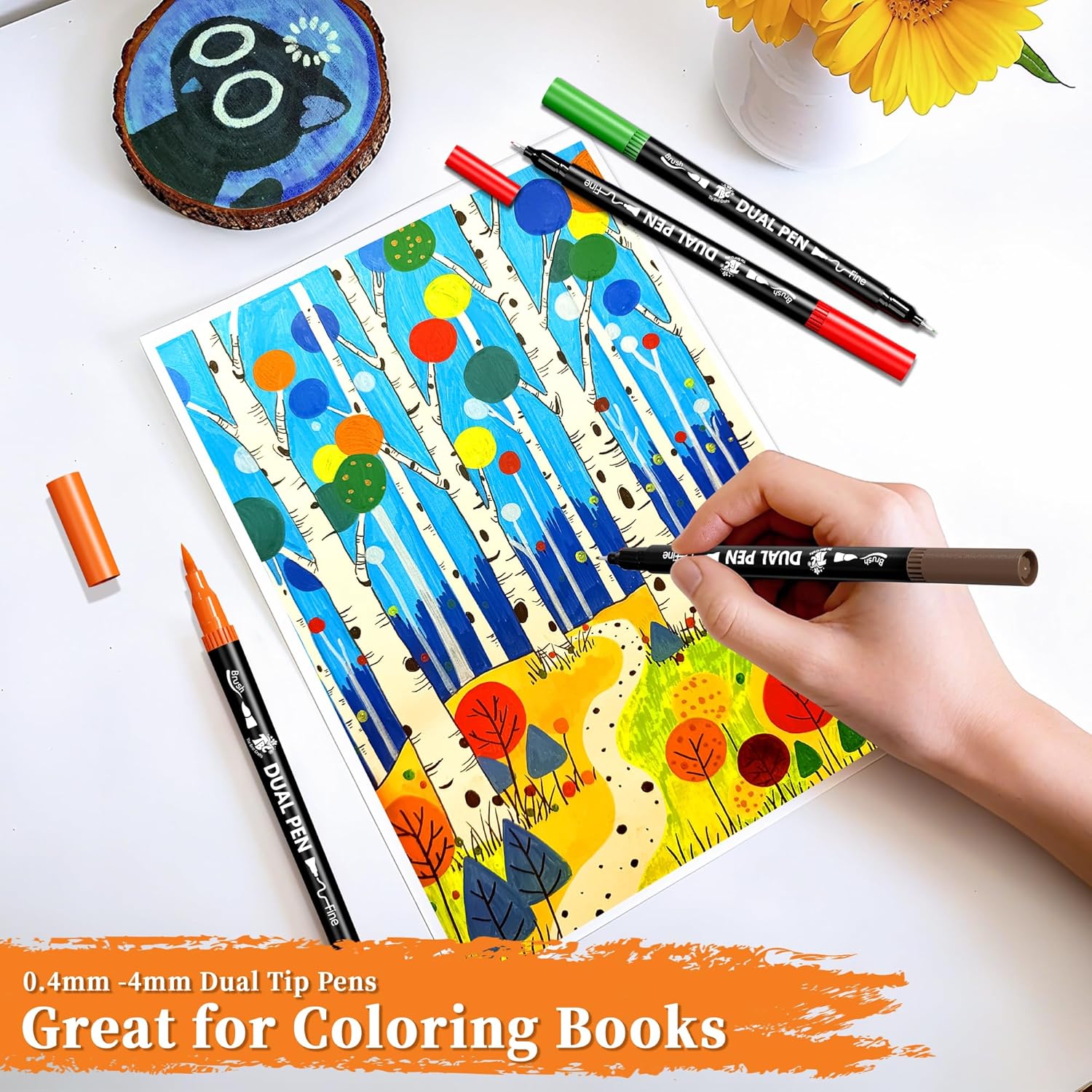 72 Color Dual Tip Brush Pens,  - Correction Pen Fine บทวิจารณ์และราคา