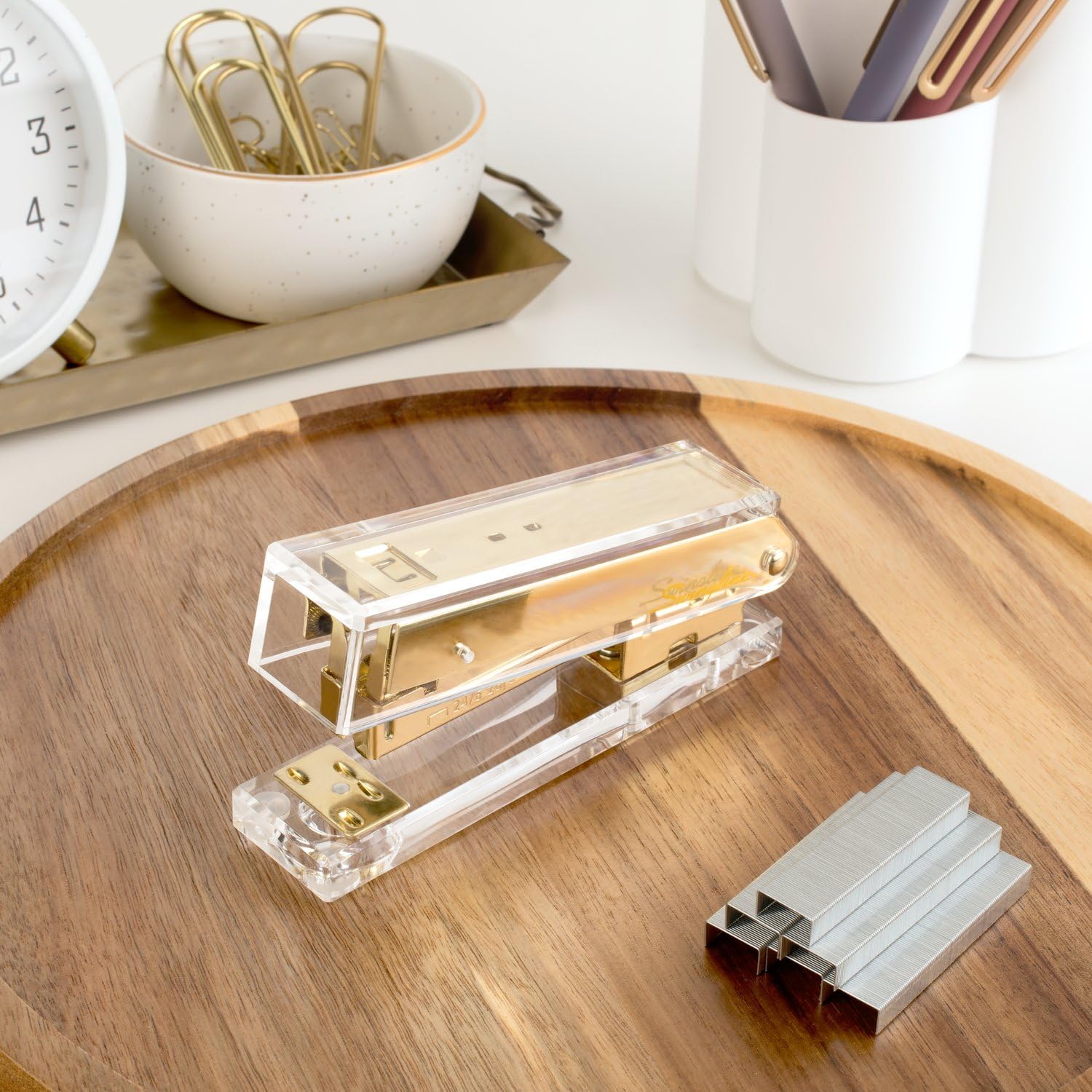 Clear Acrylic Gold Stapler, 20 - Stapler Half Strip บทวิจารณ์และราคา