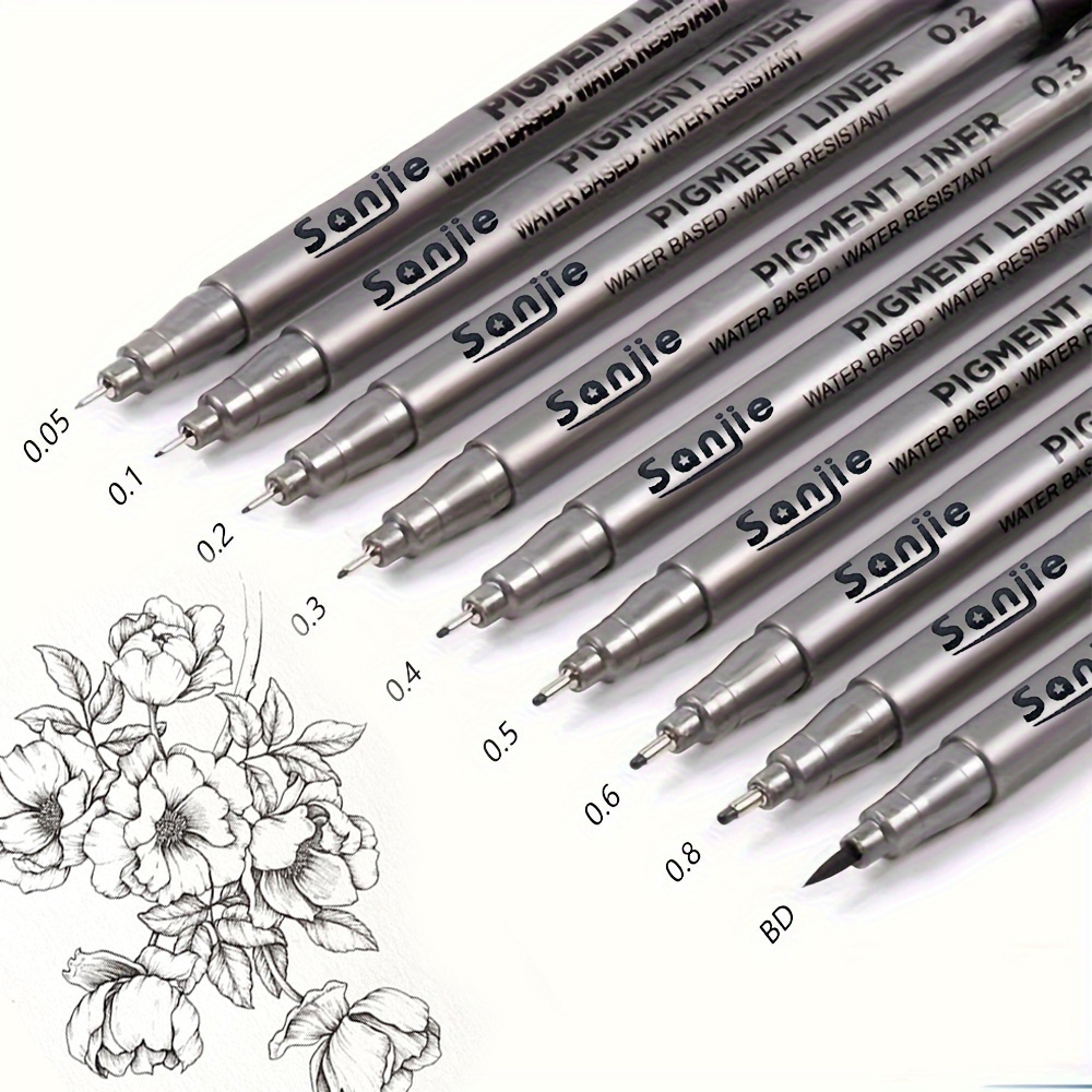 9-Piece Fine Line Waterproof I - Correction Pen Fine บทวิจารณ์และราคา