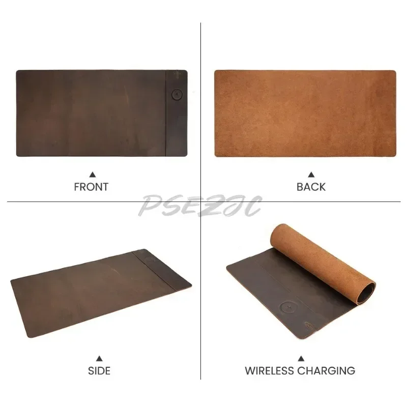 Vintage Cowhide Mouse Pad with - Leather Desk Pad บทวิจารณ์และราคา