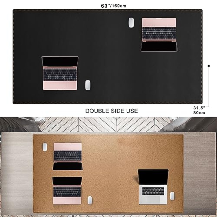 63x31.5 Leather Desk Mat XXL L - Leather Desk Pad บทวิจารณ์และราคา