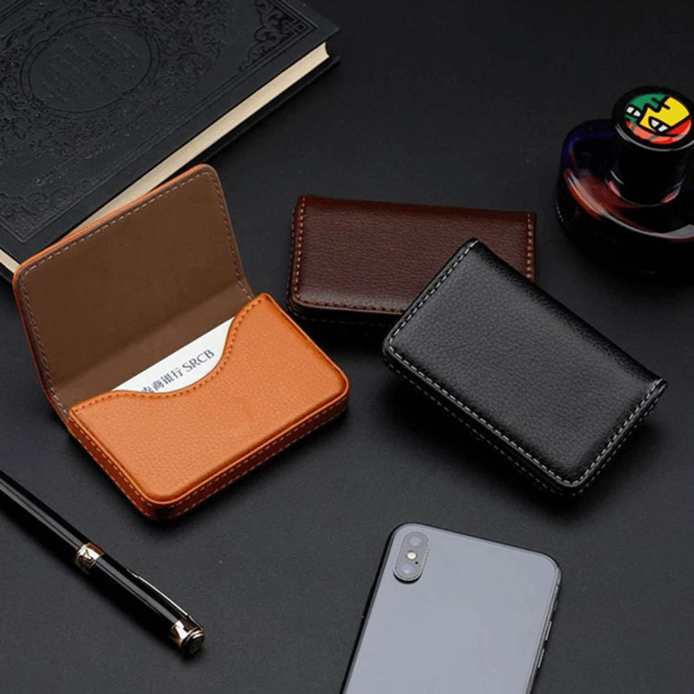 Sized Stitched PU Leather Cred - Index Card Holder บทวิจารณ์และราคา