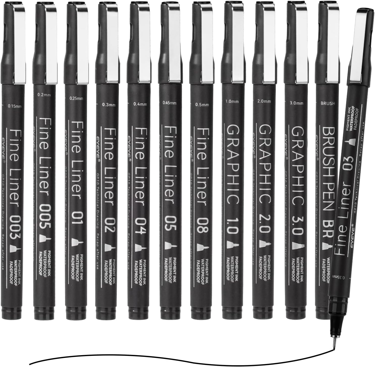 Micro Fineliner Pens Set, 12 B - Archive Box Set บทวิจารณ์และราคา
