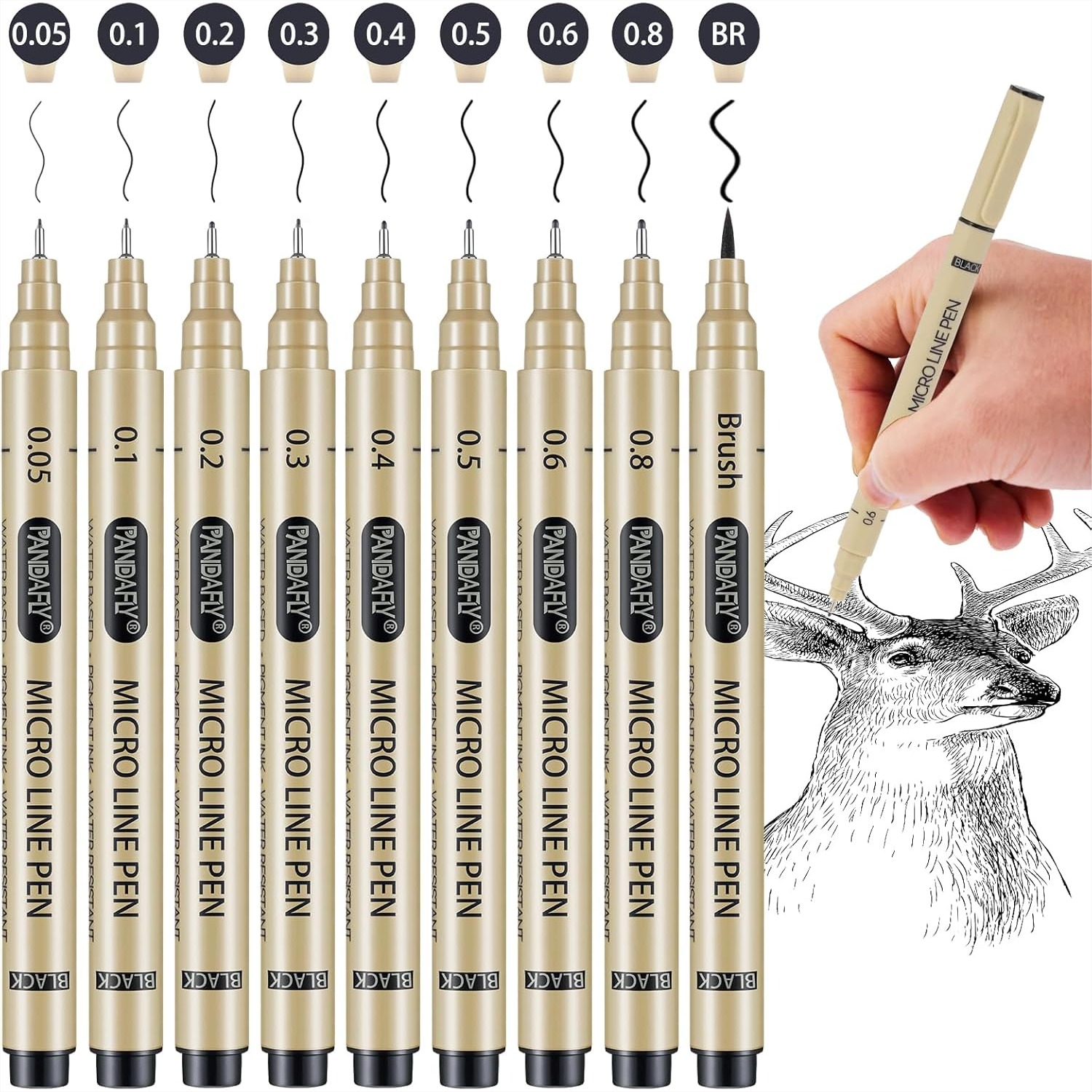 Black Micro-Pen Fineliner Ink  - Archive Box Set บทวิจารณ์และราคา