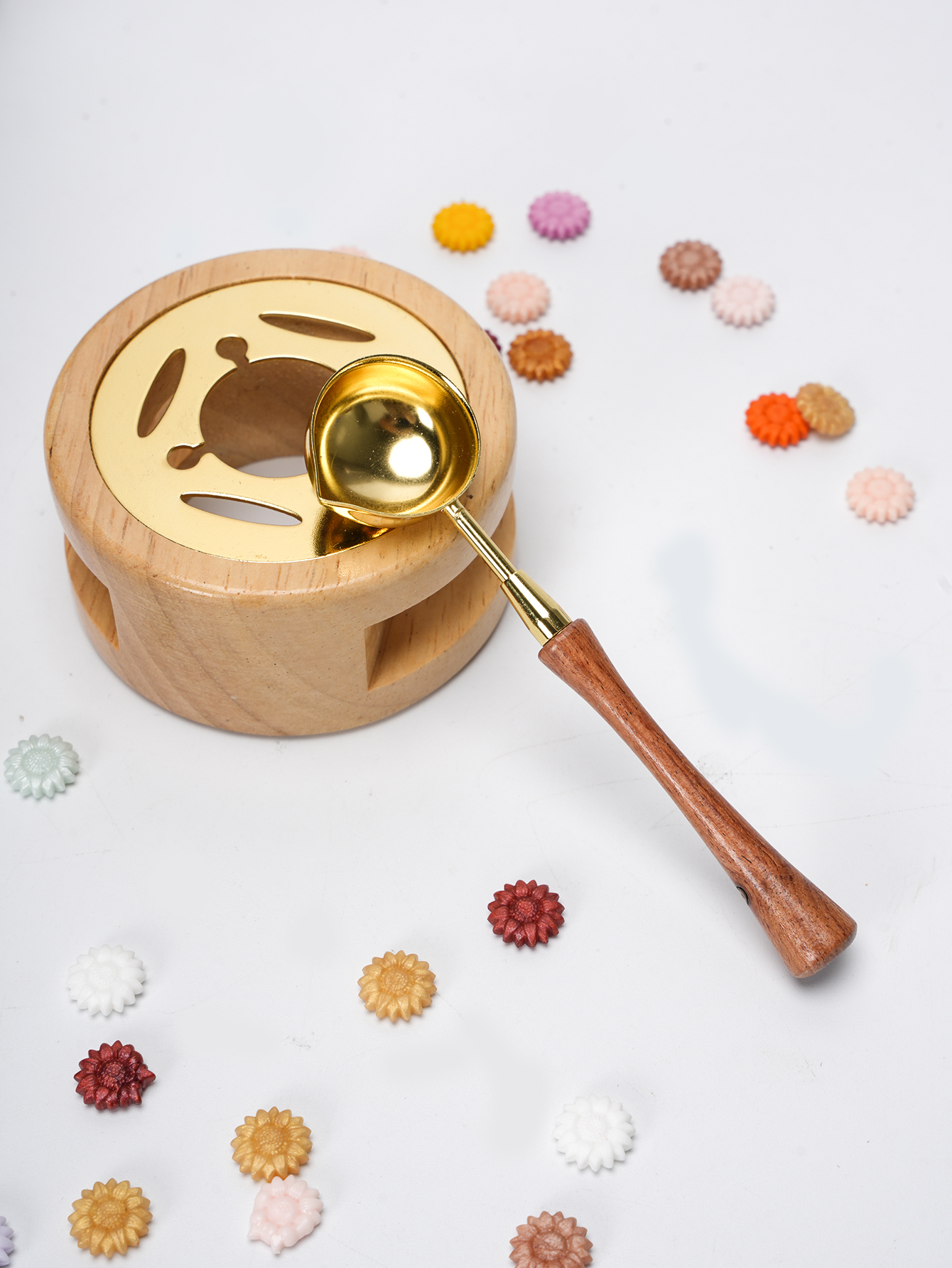 1set Wax Seal Set Wood Wax Mel - Wax Seal Stamp Set บทวิจารณ์และราคา