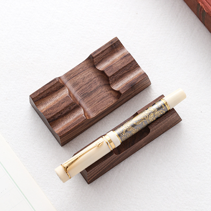 Walnut Wood Pen Holder Stand f - Pen Rest Single บทวิจารณ์และราคา