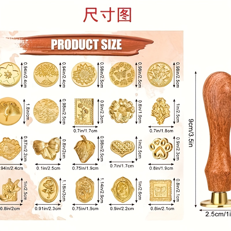 21pc wax stamp set with variou - Wax Seal Stamp Set บทวิจารณ์และราคา