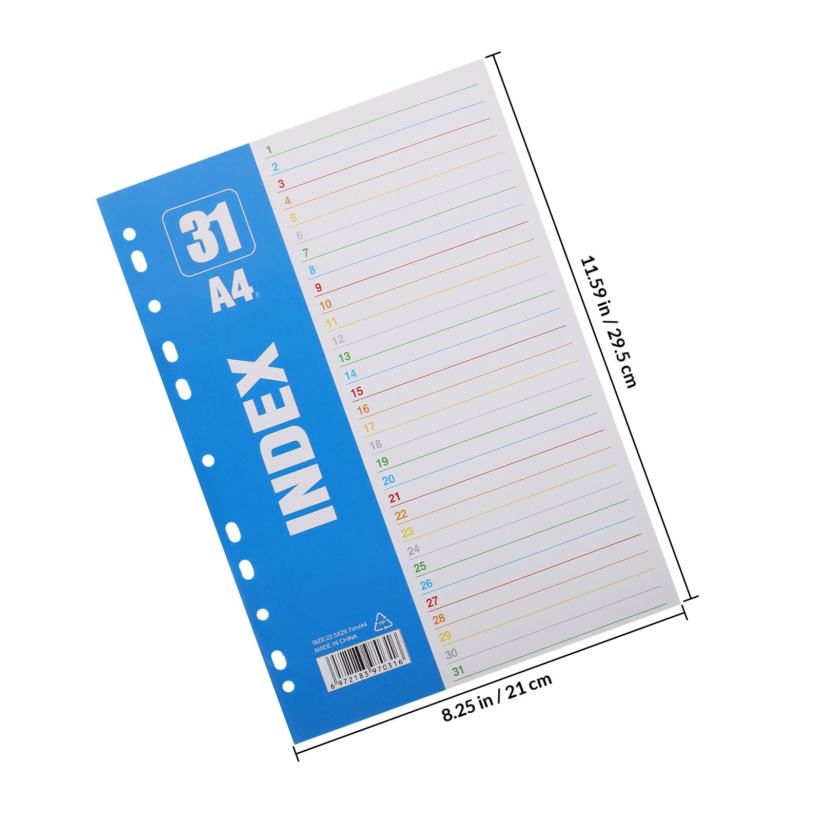 1Set A4 11-Hole PP Index Divid - Tab Divider A4 บทวิจารณ์และราคา