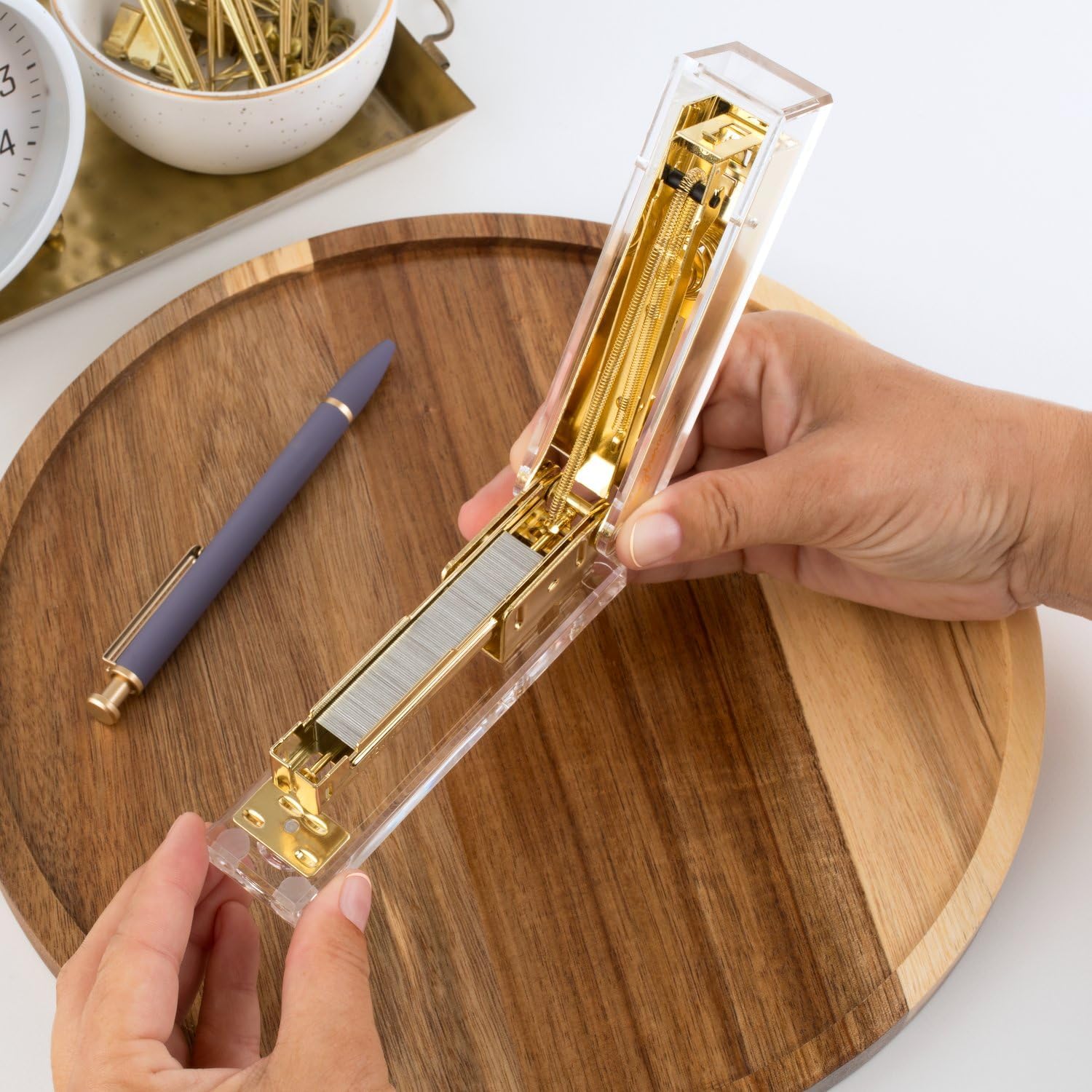 Compact Acrylic Gold Stapler,  - Stapler Half Strip บทวิจารณ์และราคา