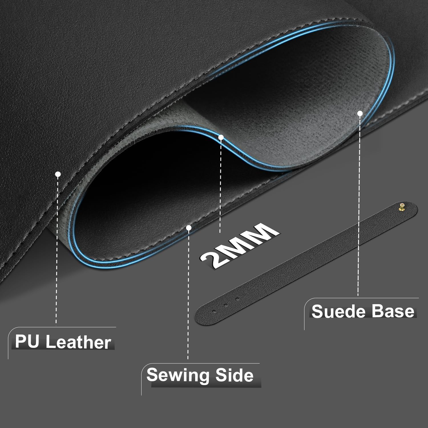 Large Leather Desk Pad Protect - Leather Desk Pad บทวิจารณ์และราคา