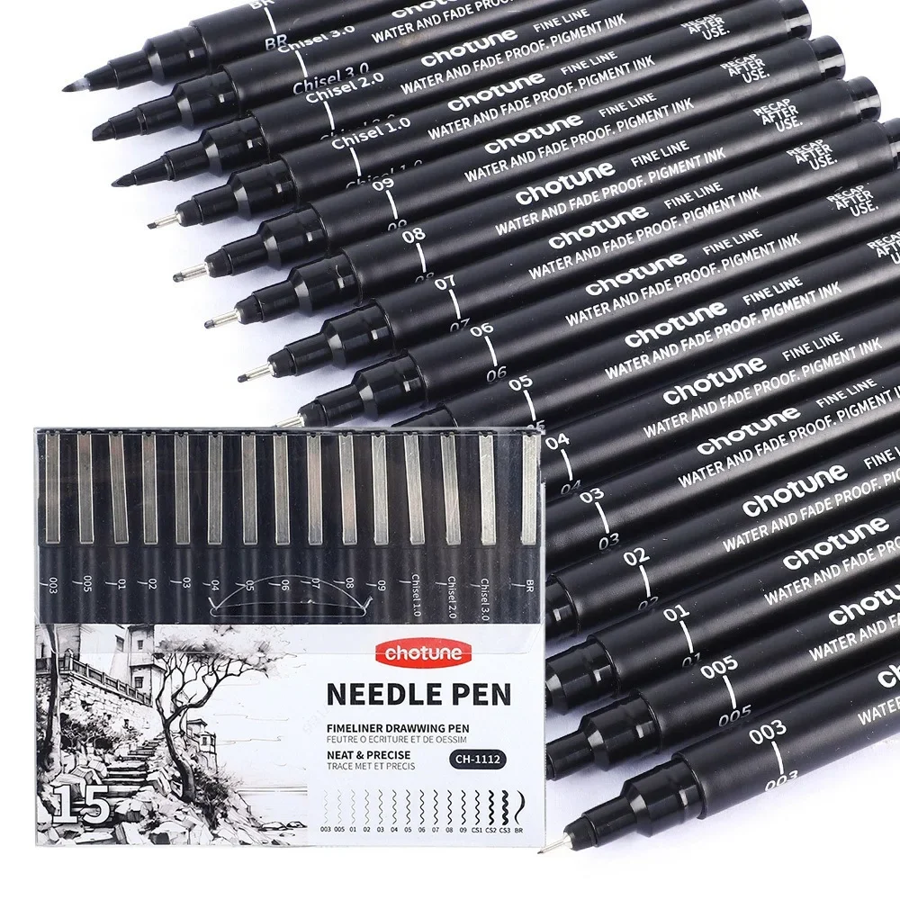 Black Micro Pens,15 Sizes,Wate - Archive Box Set บทวิจารณ์และราคา