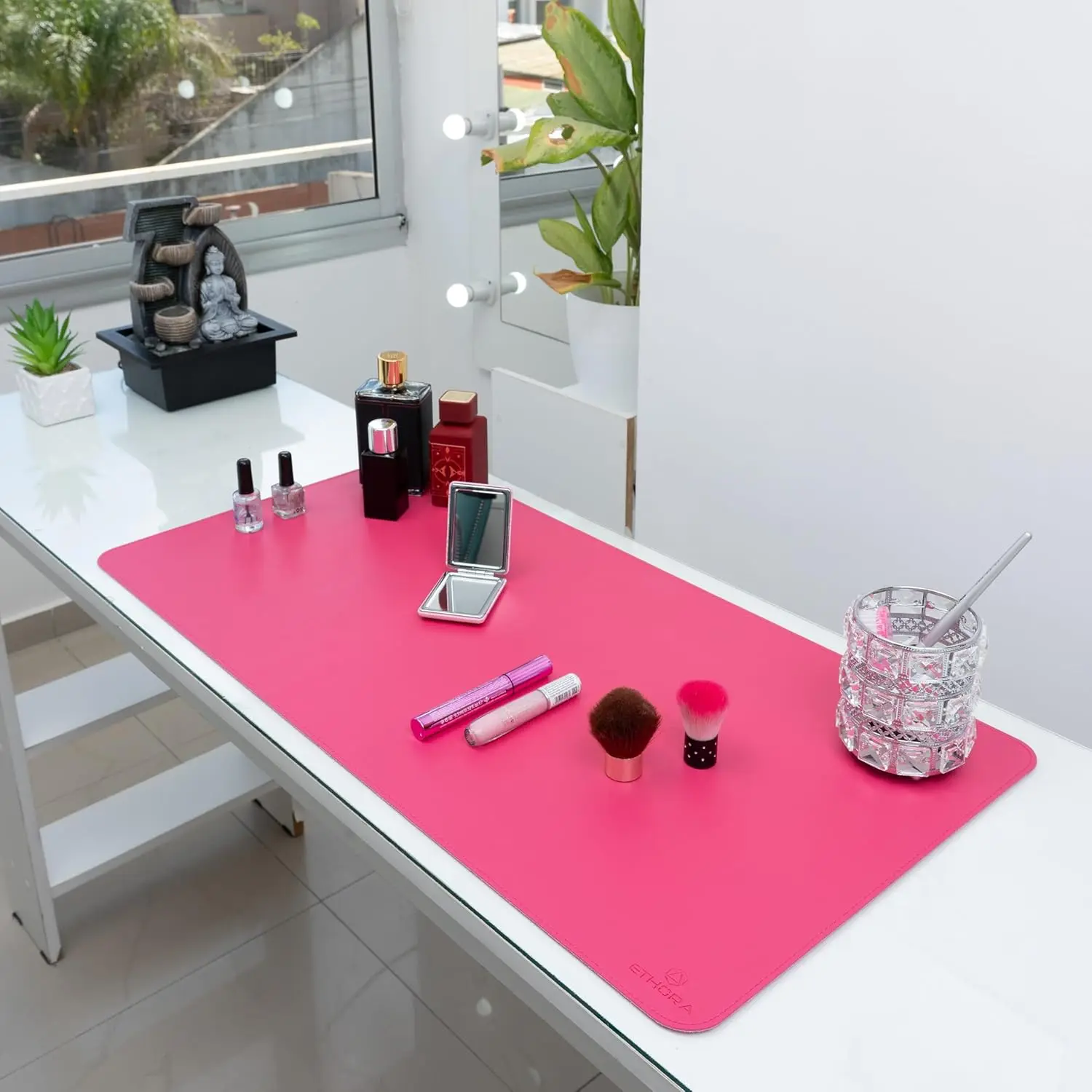 Desk Mat with Non-Slip Suede B - Leather Desk Pad บทวิจารณ์และราคา
