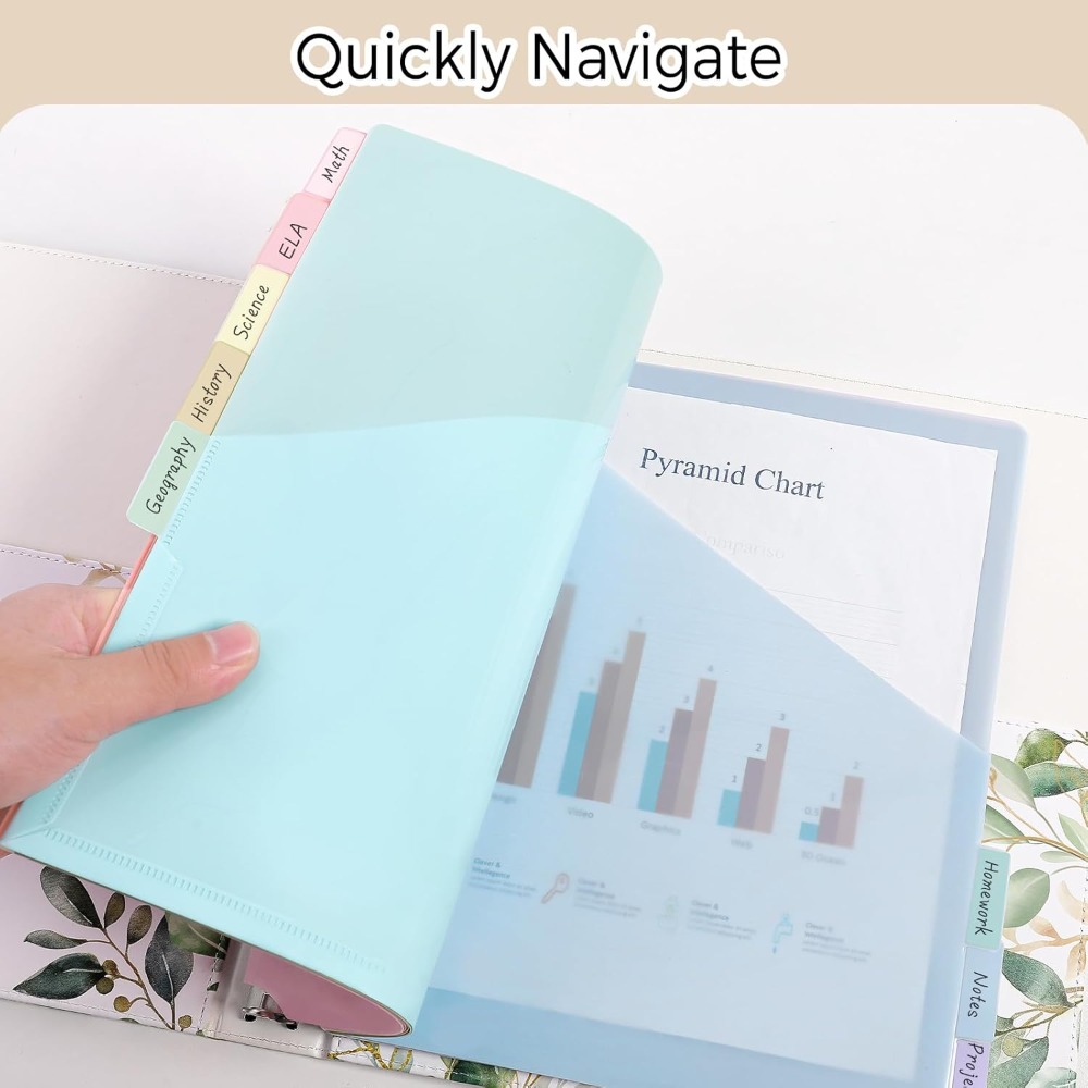 8 pcs A4 Pastel Binder Divider - Tab Divider A4 บทวิจารณ์และราคา