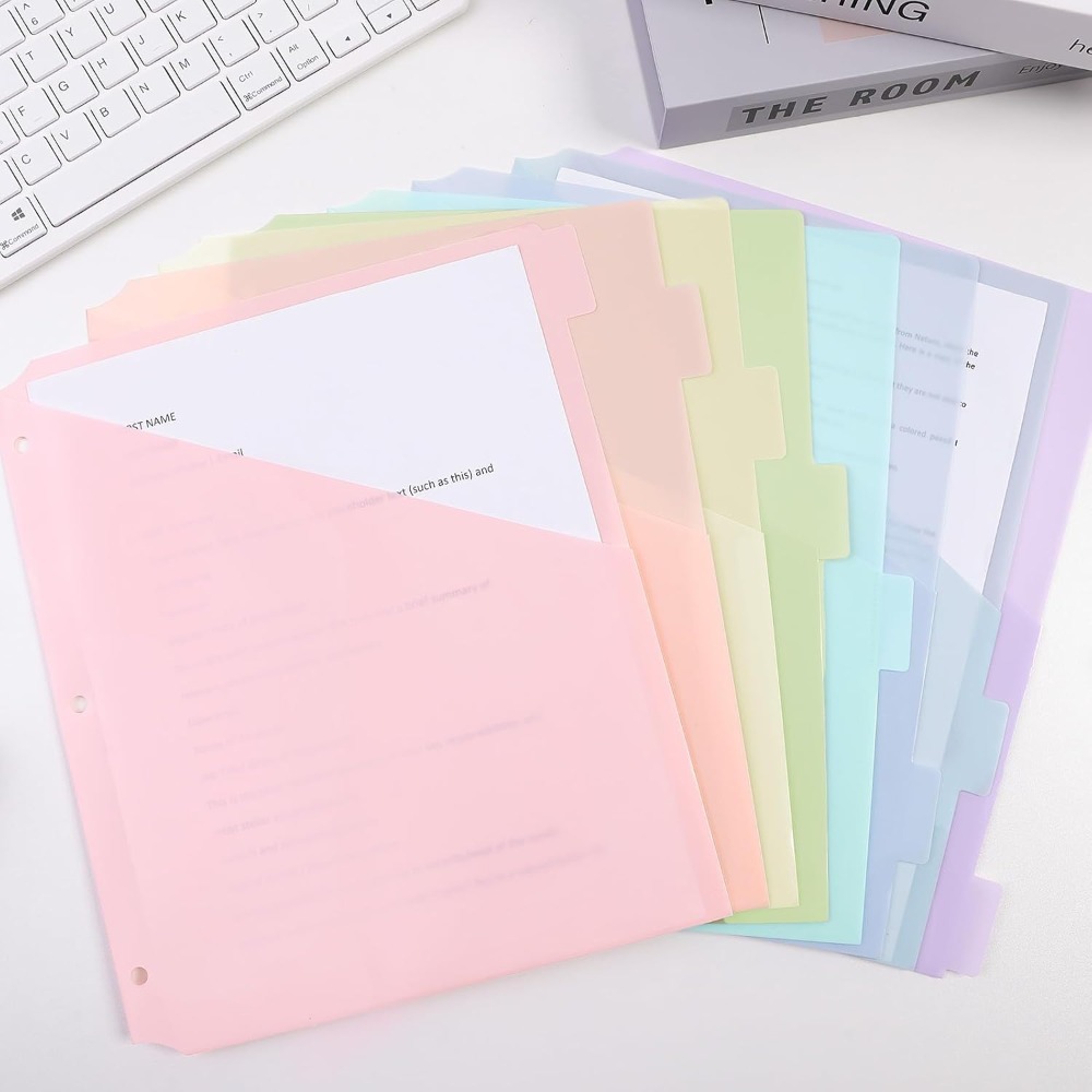 8 pcs A4 Pastel Binder Divider - Tab Divider A4 บทวิจารณ์และราคา