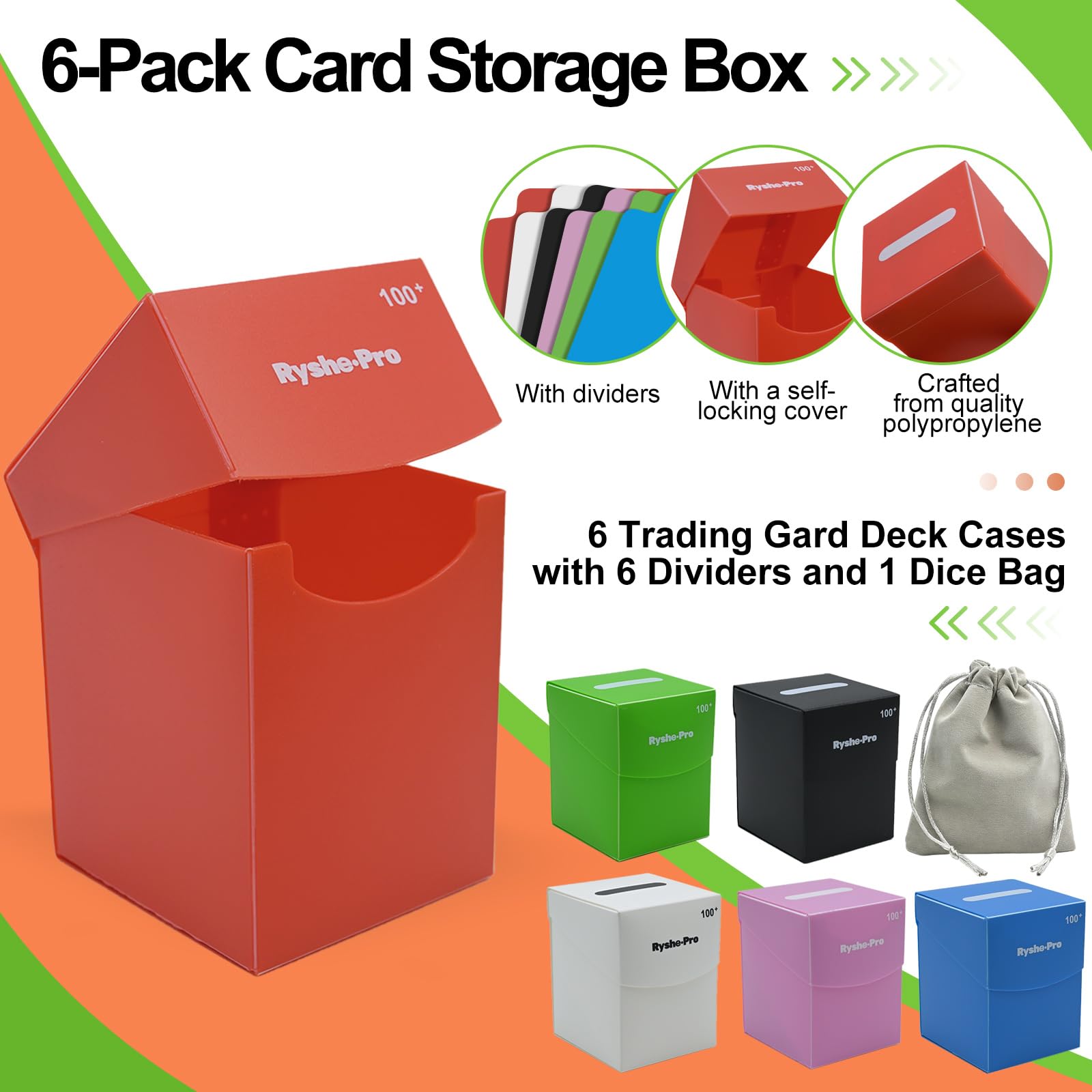 TCG Deck Box for 100+ Cards Co - Card Index Box บทวิจารณ์และราคา