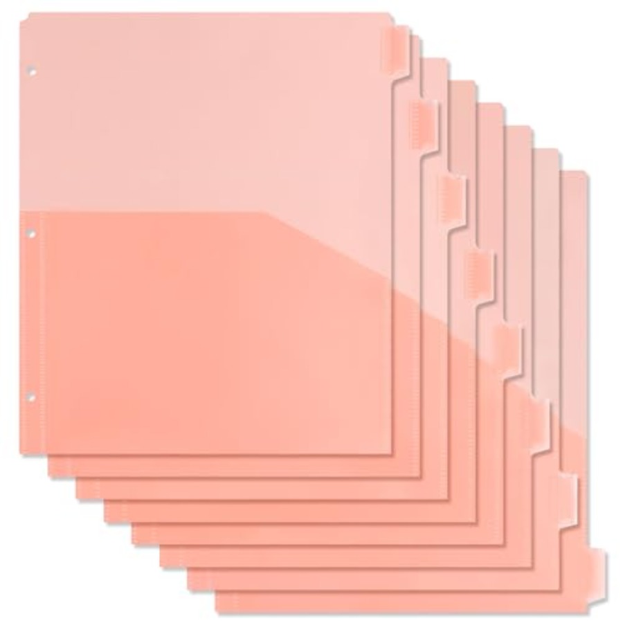 Binder Dividers with Pockets 8 - Tab Divider A4 บทวิจารณ์และราคา