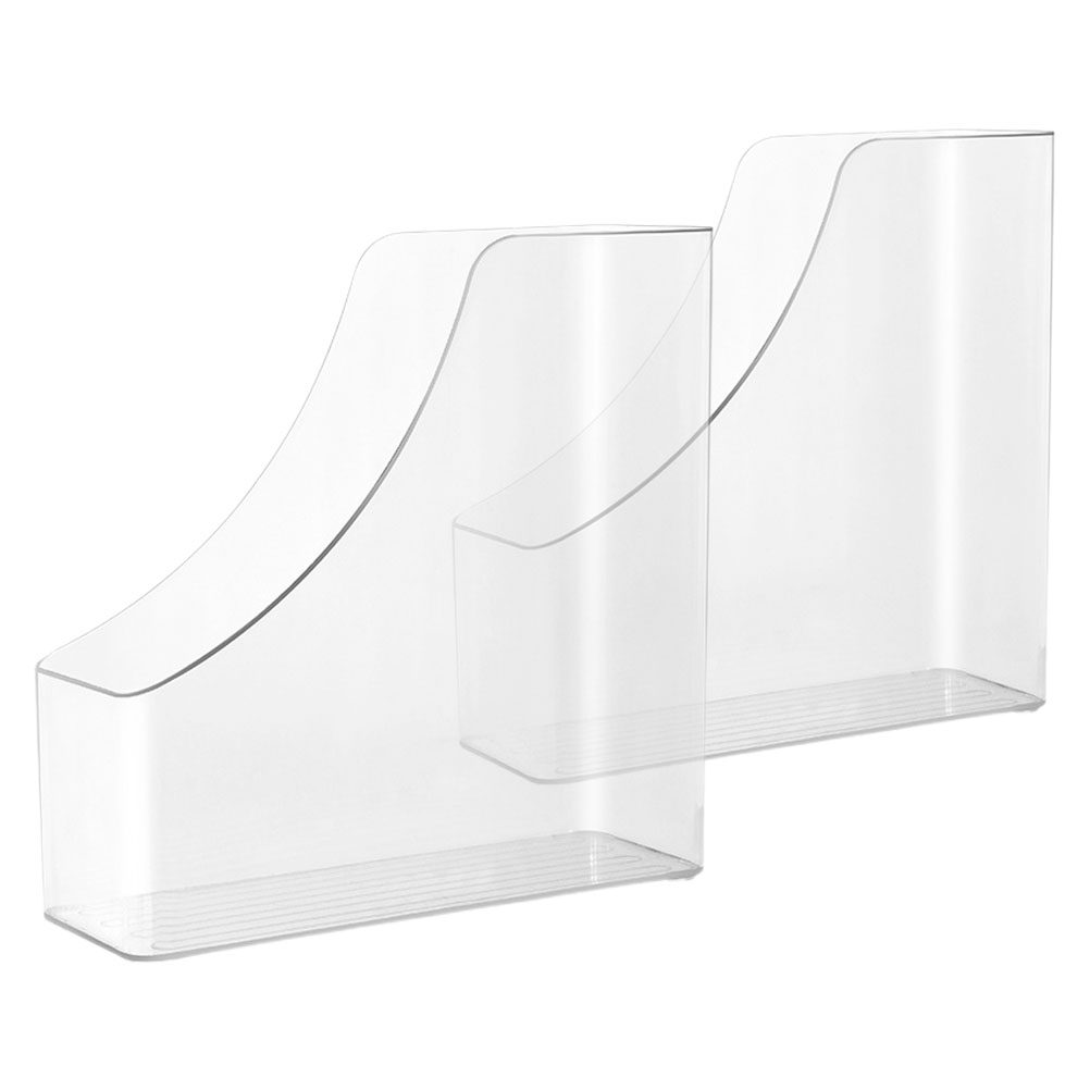 2Pcs Clear File Organizer Desk - Magazine Holder Rack บทวิจารณ์และราคา
