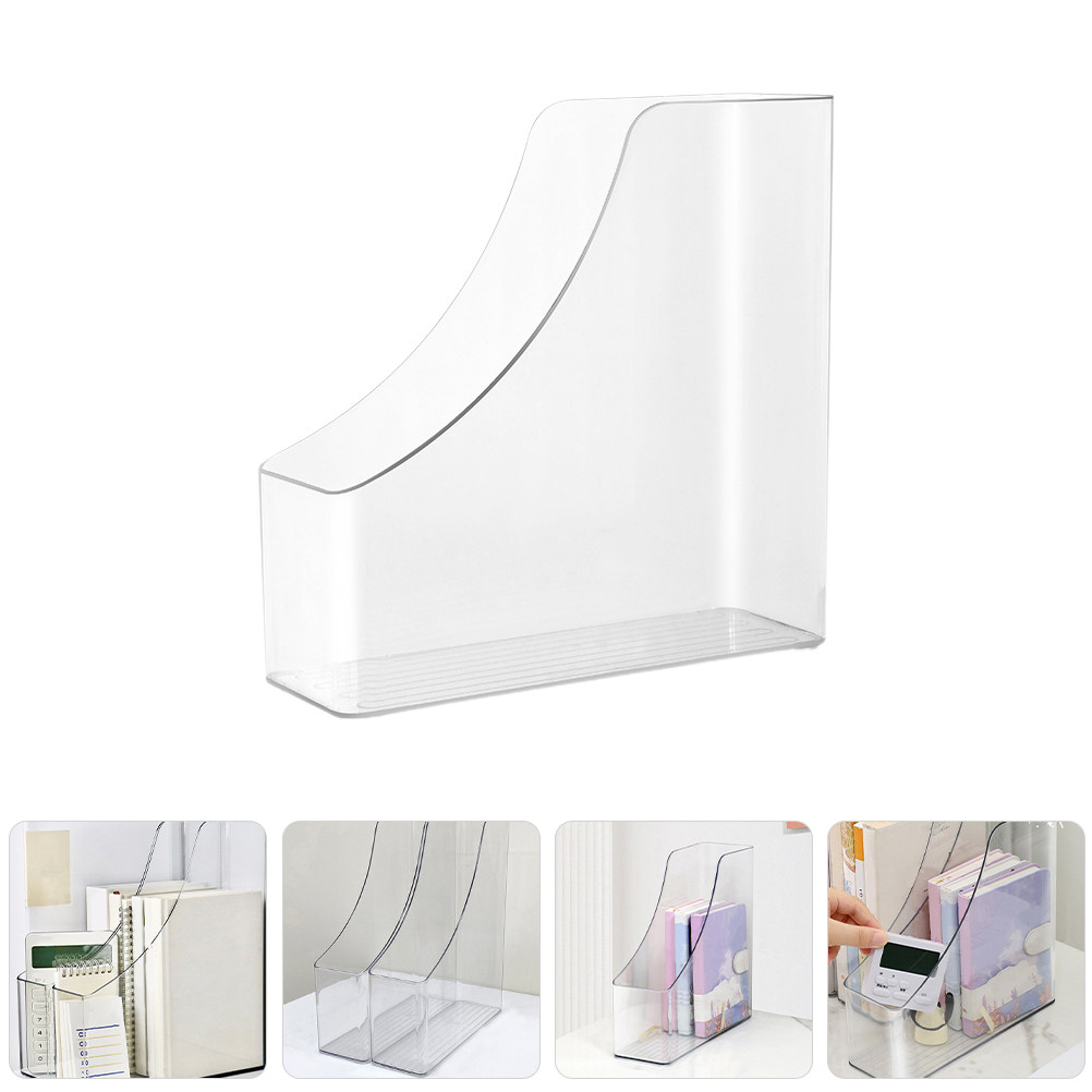 2Pcs Clear File Organizer Desk - Magazine Holder Rack บทวิจารณ์และราคา