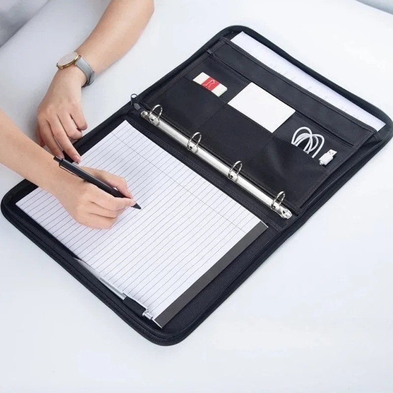 Large Black Business Portfolio - Binder A4 Lever บทวิจารณ์และราคา