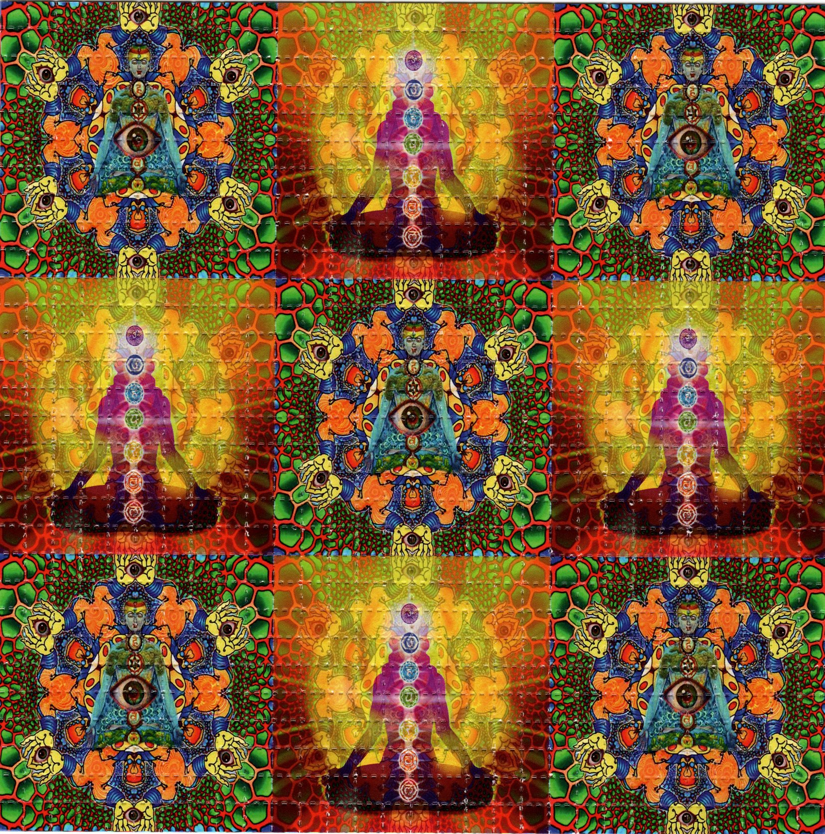 Chakras Psychedelic LSD Acid B - Ink Blotter Paper บทวิจารณ์และราคา