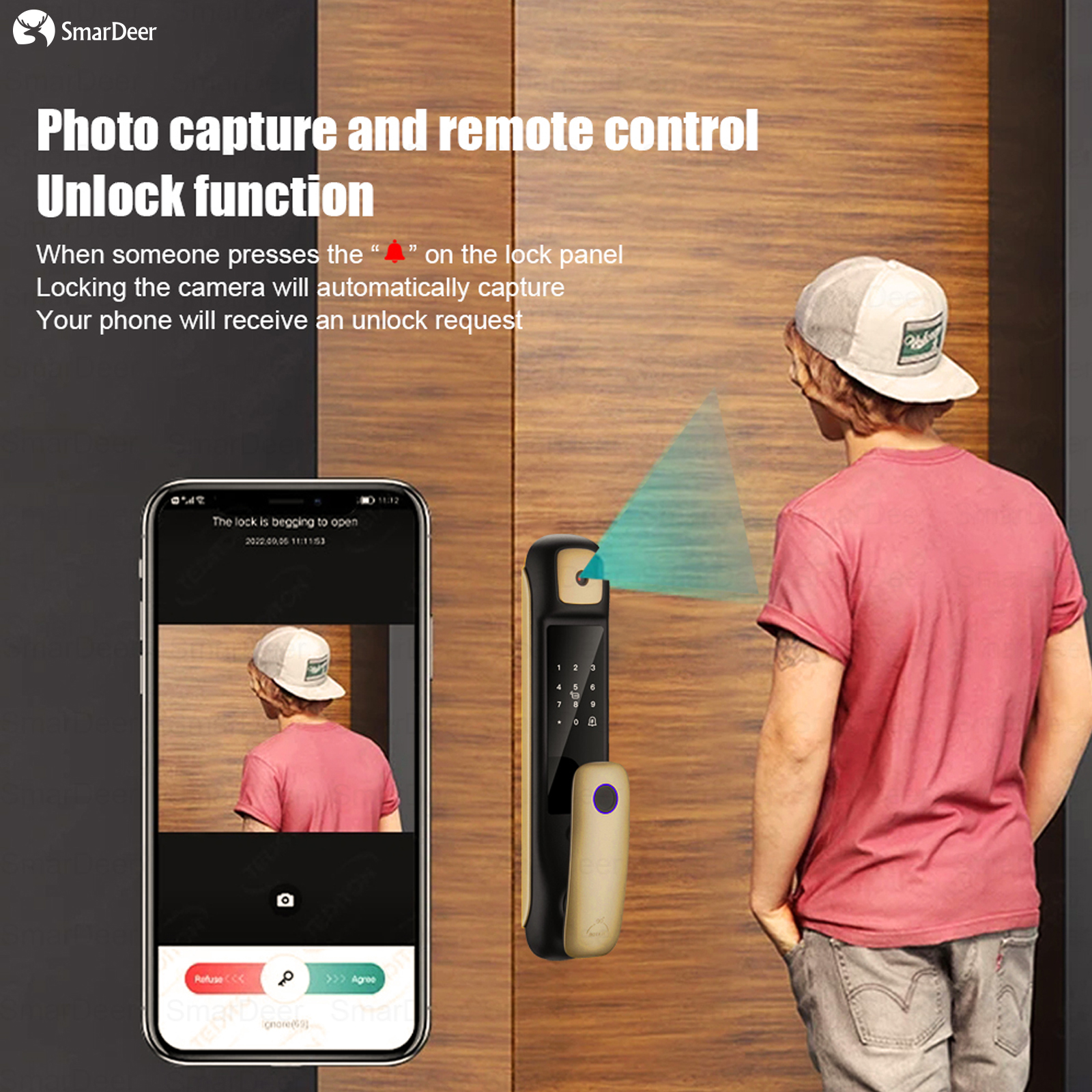 SmarDeer Smart Door Lock With  - Letter Opener Brass บทวิจารณ์และราคา