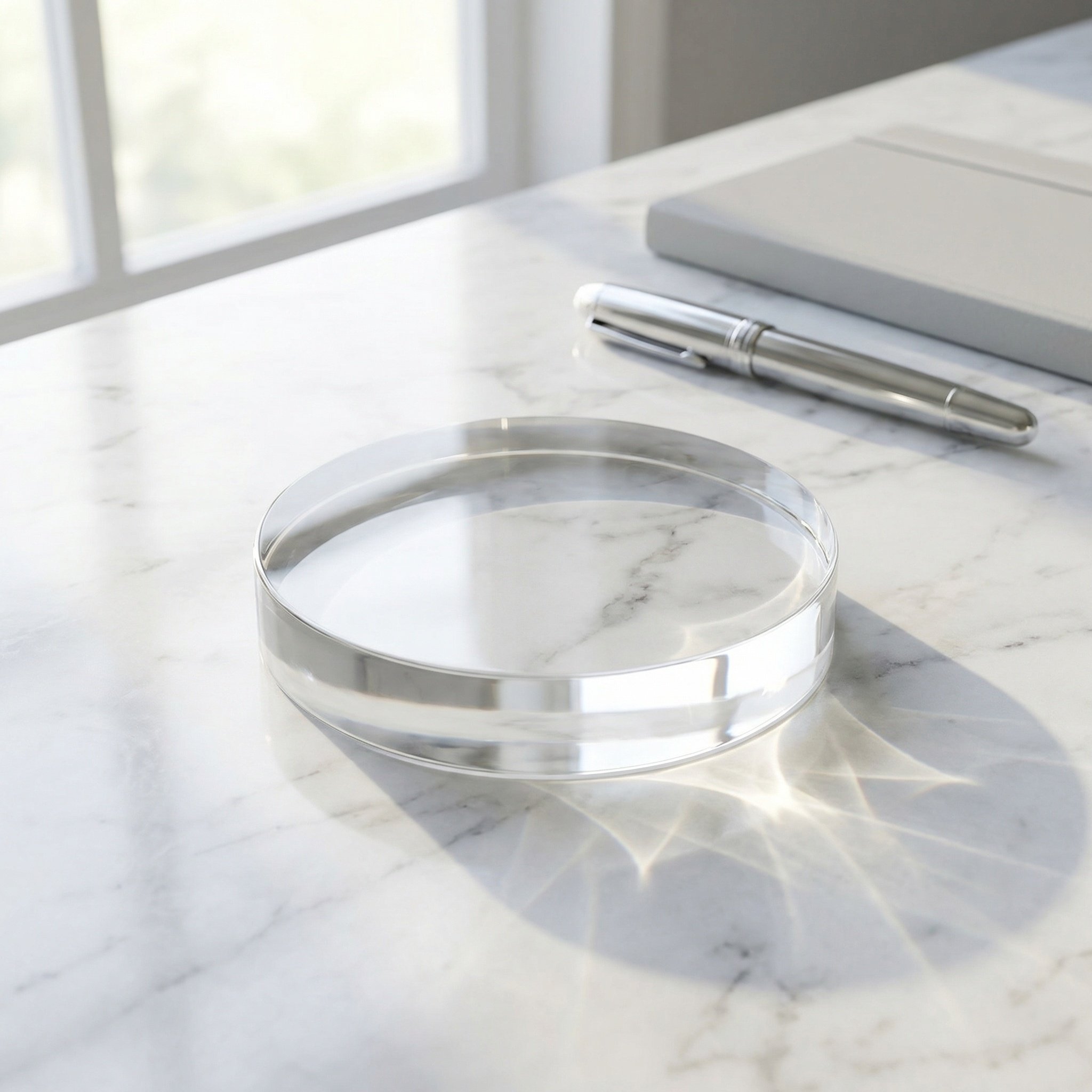 3.15 Inch Round Clear Crystal  - Book Weight Glass บทวิจารณ์และราคา