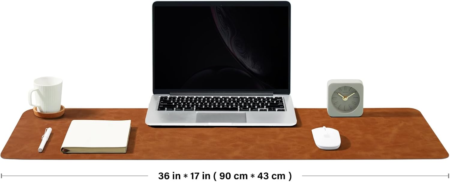 Distressed Leather Desk Mat -  - Leather Desk Pad บทวิจารณ์และราคา