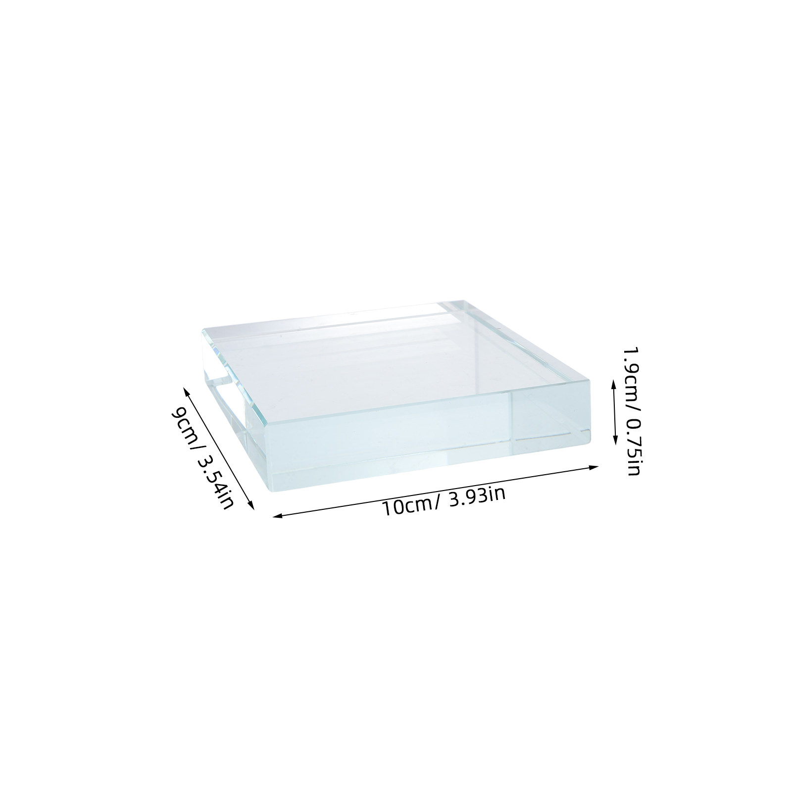 Clear Glass Rectangle Paperwei - Paper Weight Crystal บทวิจารณ์และราคา