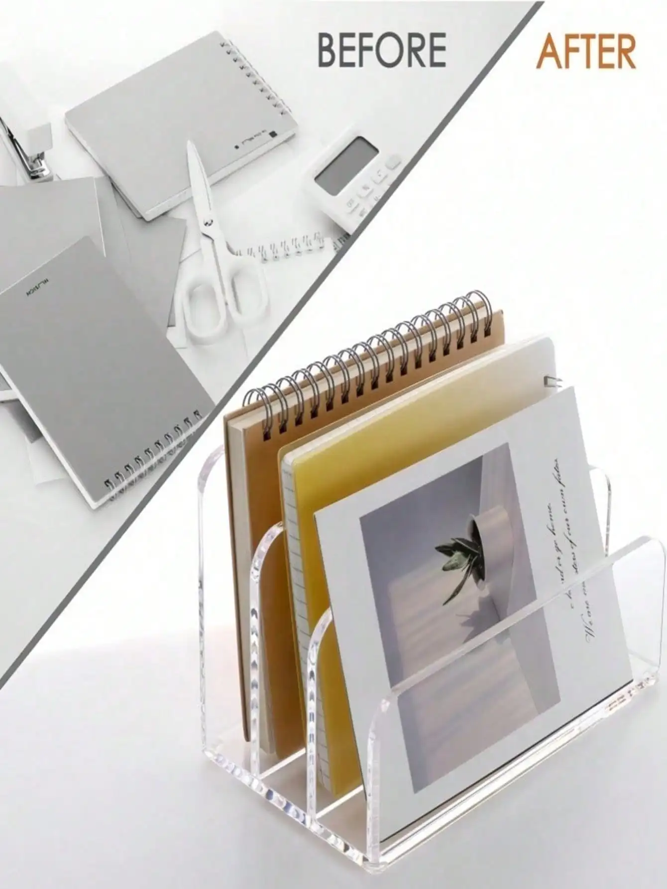 1Pc Acrylic File Folder, Desk  - Magazine Holder Rack บทวิจารณ์และราคา