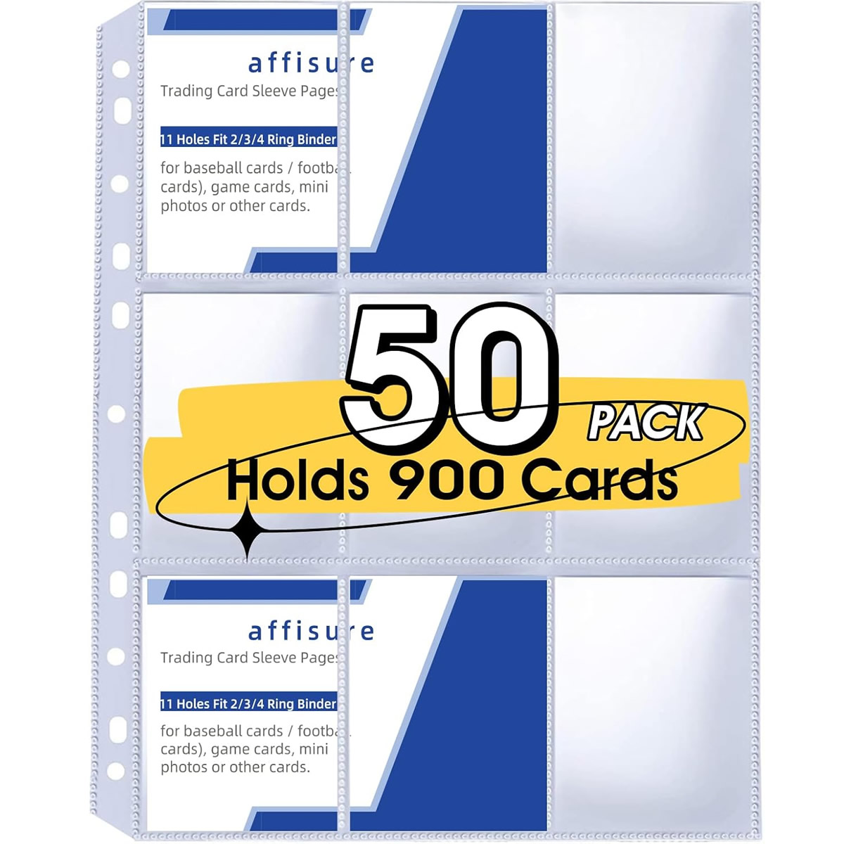 50 Pack 9 Pocket Card Sleeves  - Card Index Box บทวิจารณ์และราคา