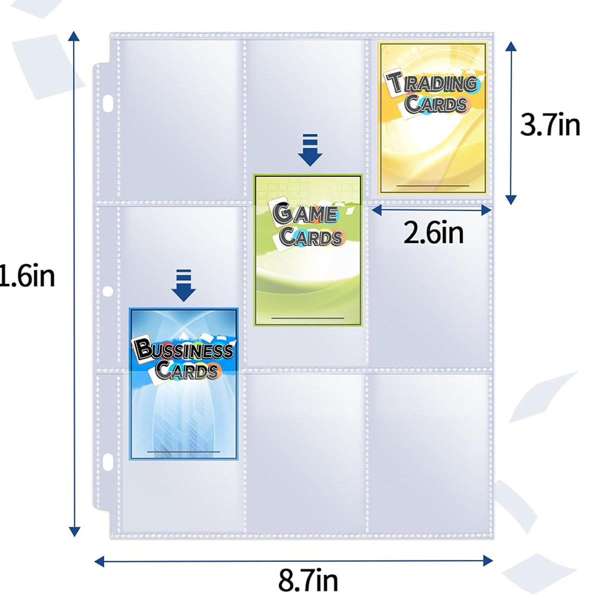 50 Pack 9 Pocket Card Sleeves  - Card Index Box บทวิจารณ์และราคา