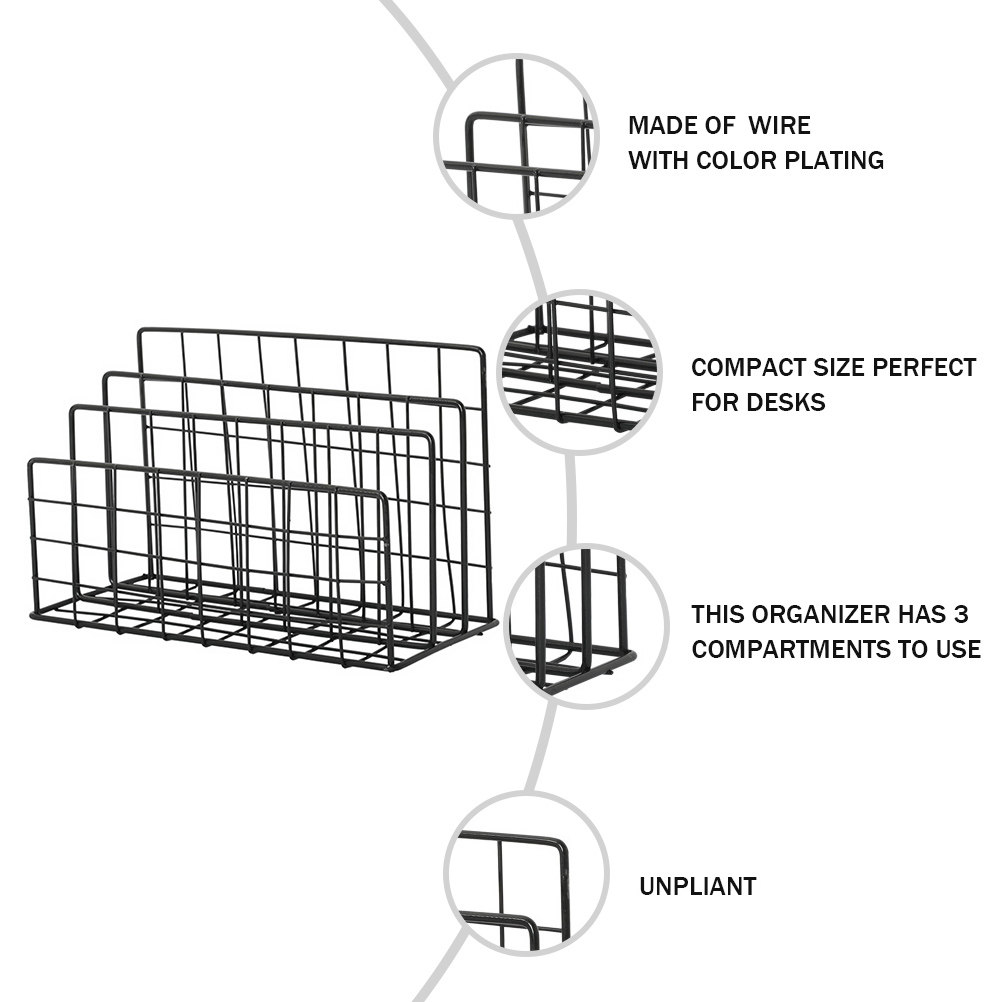 Modern 3 Slot Mail Organizer M - Magazine Holder Rack บทวิจารณ์และราคา
