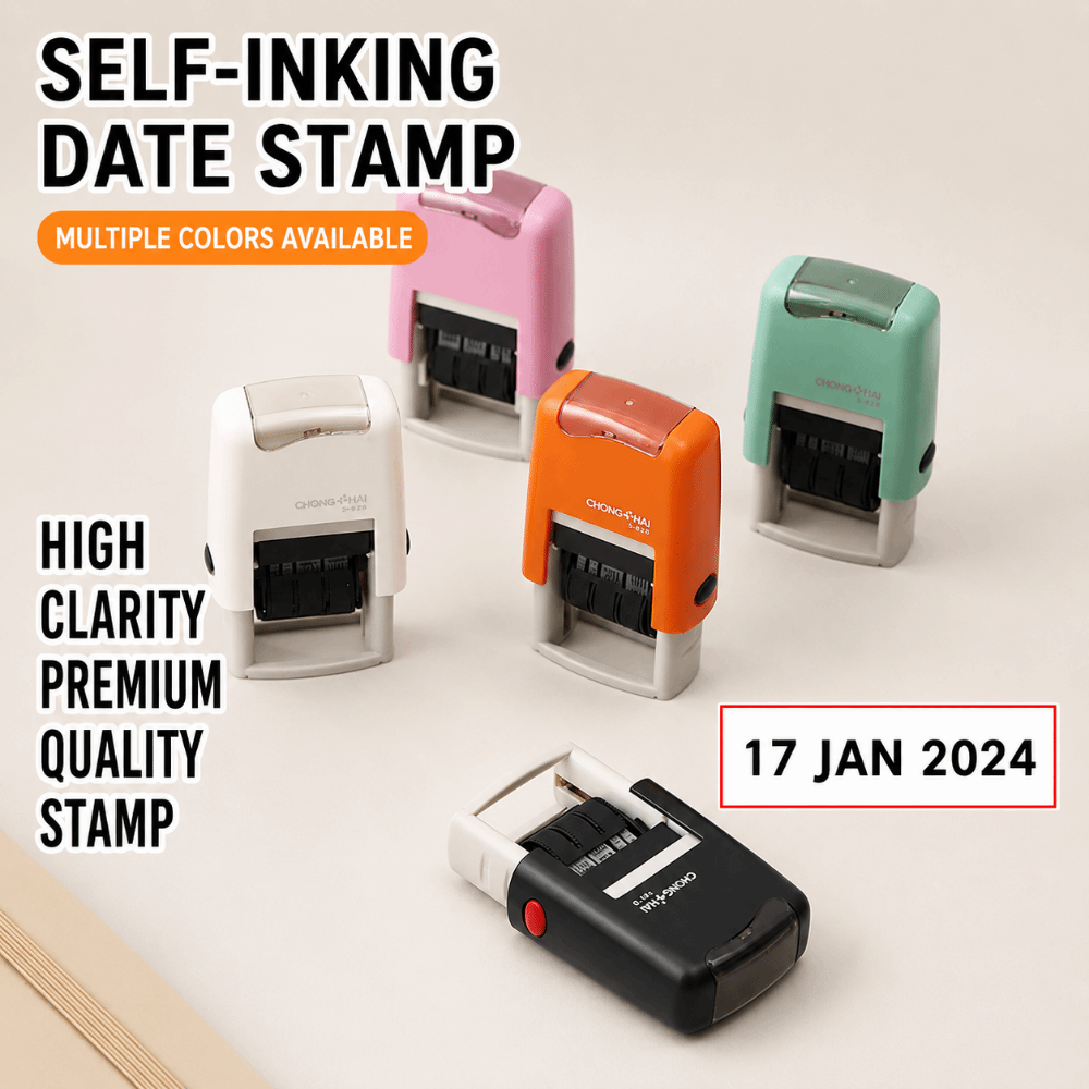 Automatic Ink Return Day-month - Rubber Date Stamp บทวิจารณ์และราคา