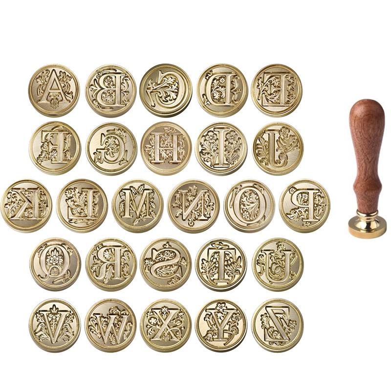 A-Z Vintage Sealed Wax Stamp H - Wax Seal Stamp Set บทวิจารณ์และราคา