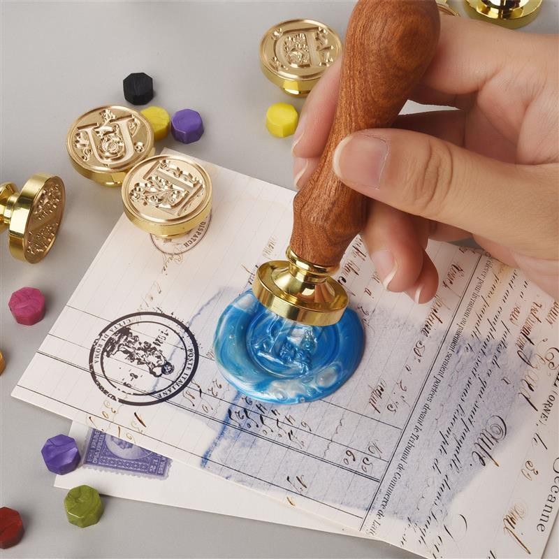 A-Z Vintage Sealed Wax Stamp H - Wax Seal Stamp Set บทวิจารณ์และราคา
