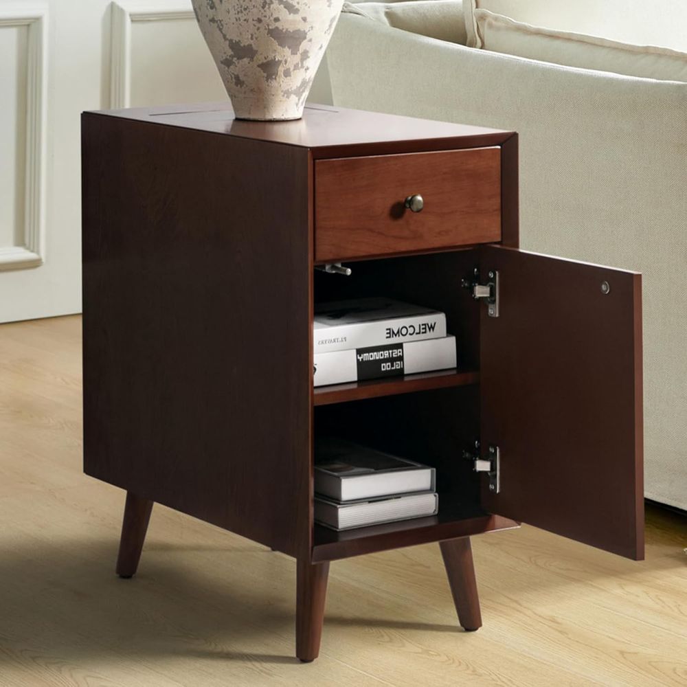 Walnut Charging Station End Ta - Magazine Holder Rack บทวิจารณ์และราคา