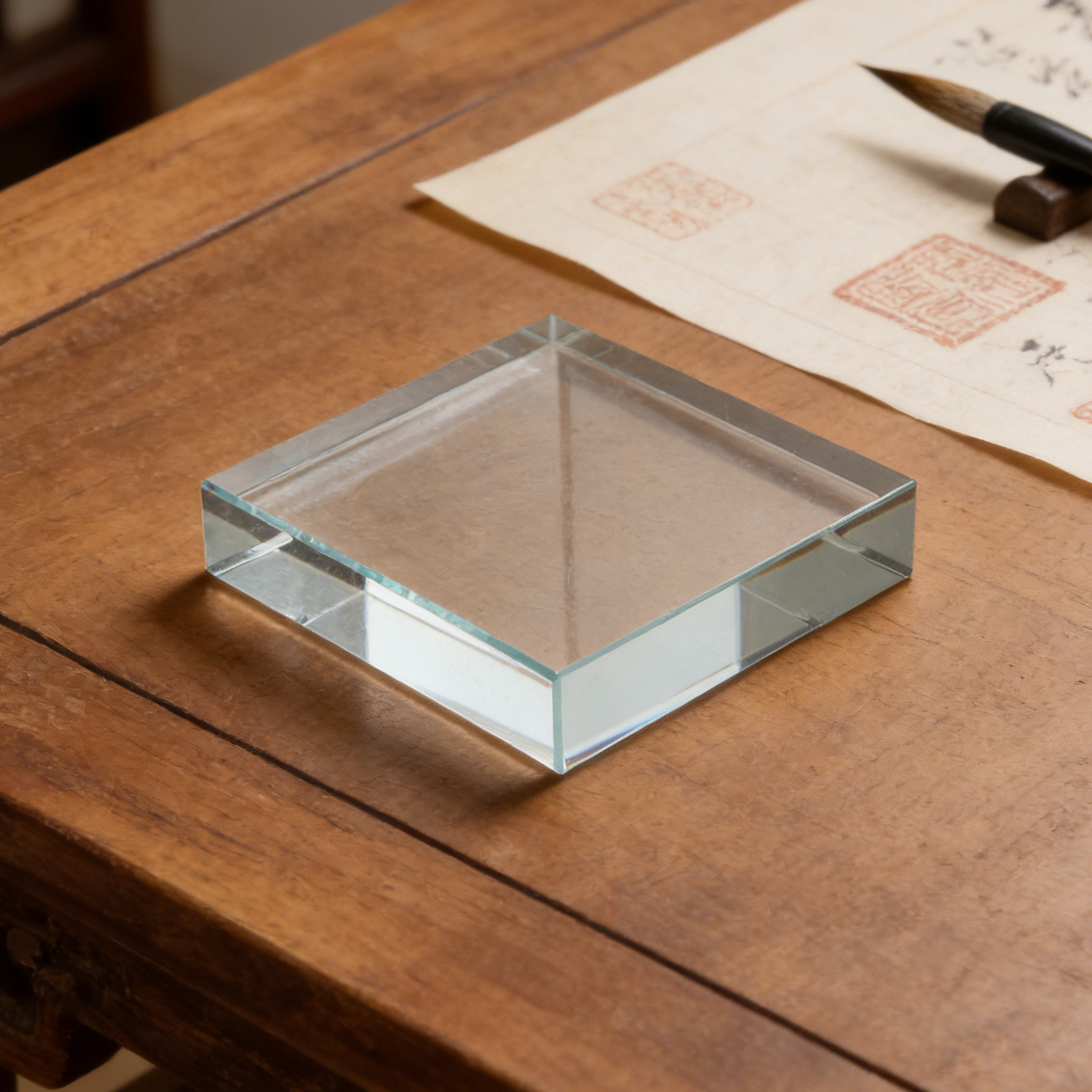 Glass Paperweight Rectangular  - Book Weight Glass บทวิจารณ์และราคา
