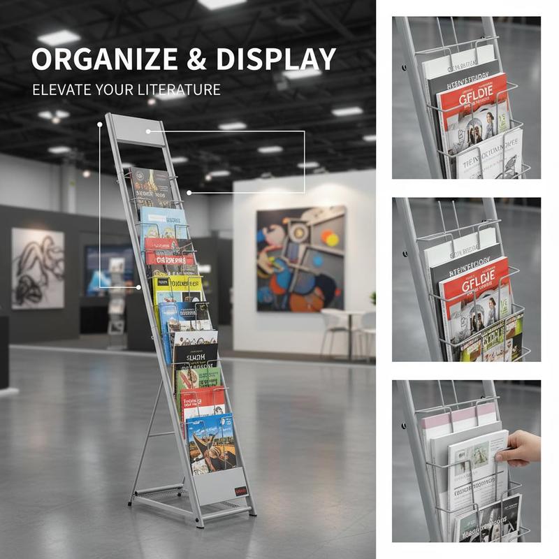 Brochure Display Rack, 10 Pock - Magazine Holder Rack บทวิจารณ์และราคา