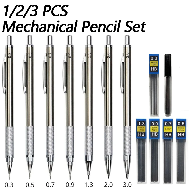 1/2/3 PCS Metal Drawing Pencil - Mechanical Pencil 0.3 บทวิจารณ์และราคา